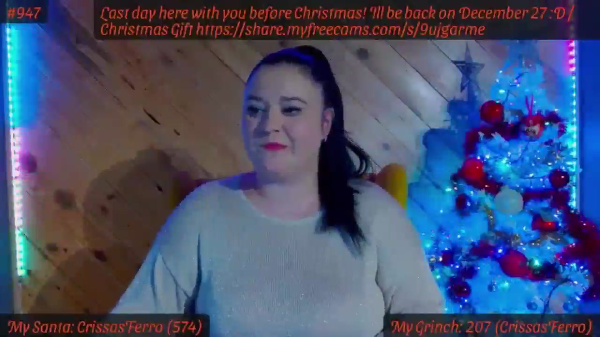 Gallery image thumbnail from SensualCrissa's myfreecams stream on, 12/23/2024, 12:23 image 3 of 20