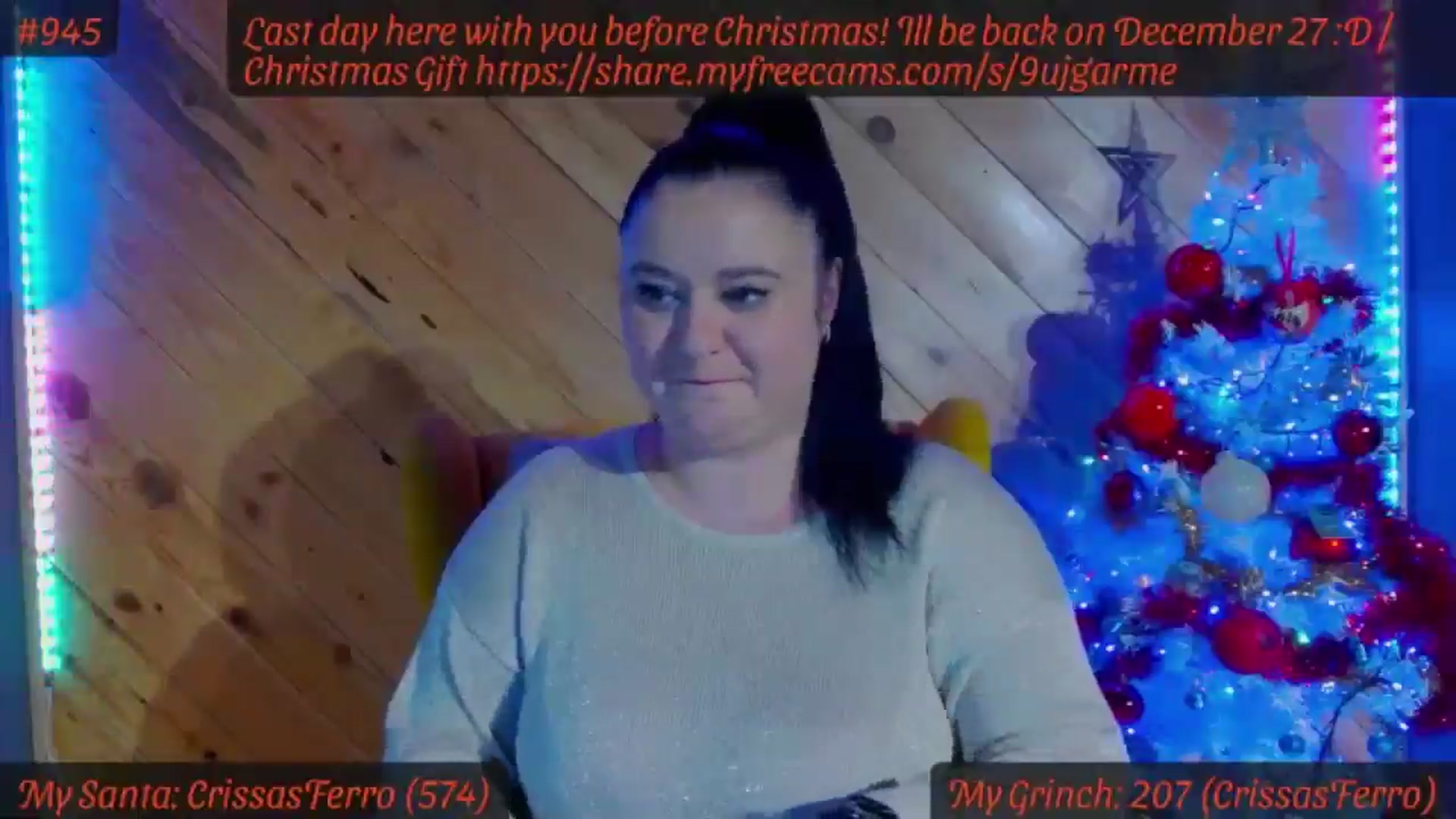 Gallery image thumbnail from SensualCrissa's myfreecams stream on, 12/23/2024, 12:23 image 9 of 20