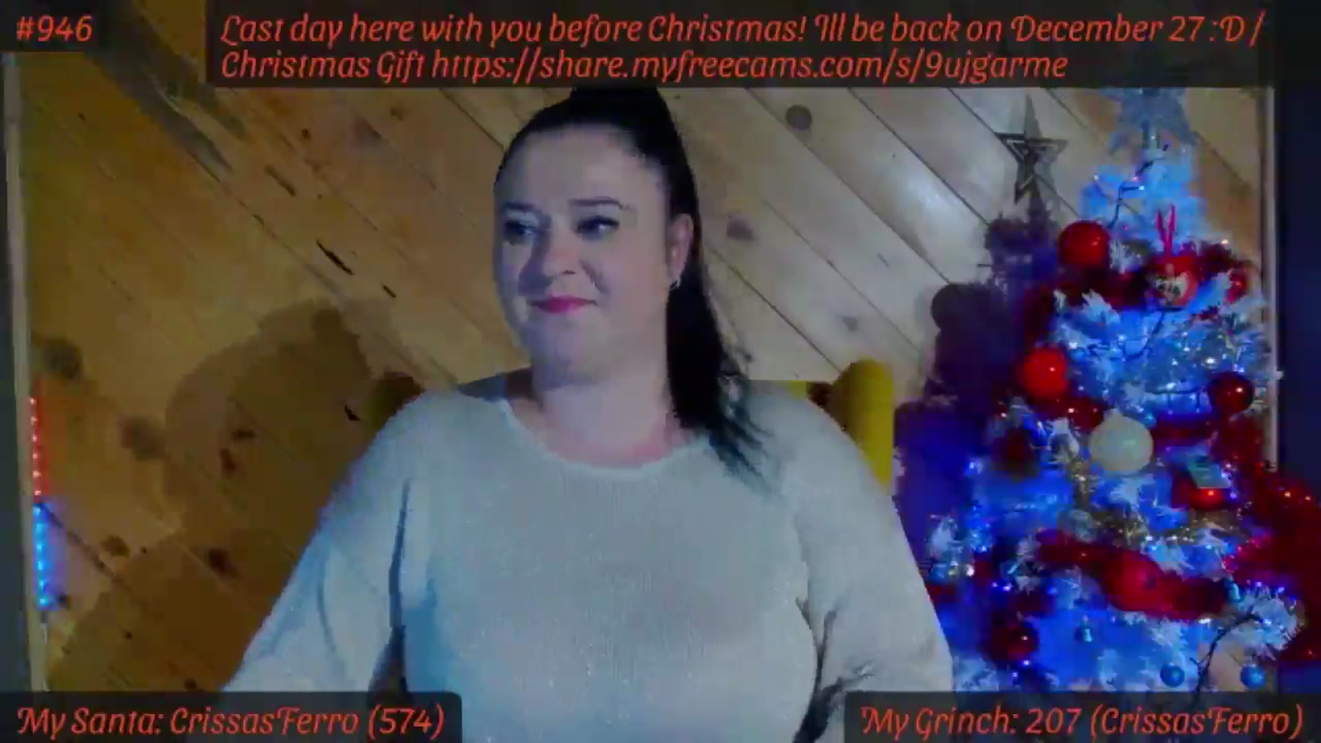 Gallery image thumbnail from SensualCrissa's myfreecams stream on, 12/23/2024, 12:23 image 13 of 20