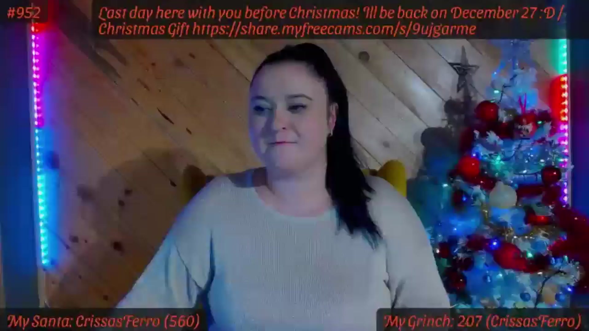 Gallery image thumbnail from SensualCrissa's myfreecams stream on, 12/23/2024, 12:23 image 1 of 20