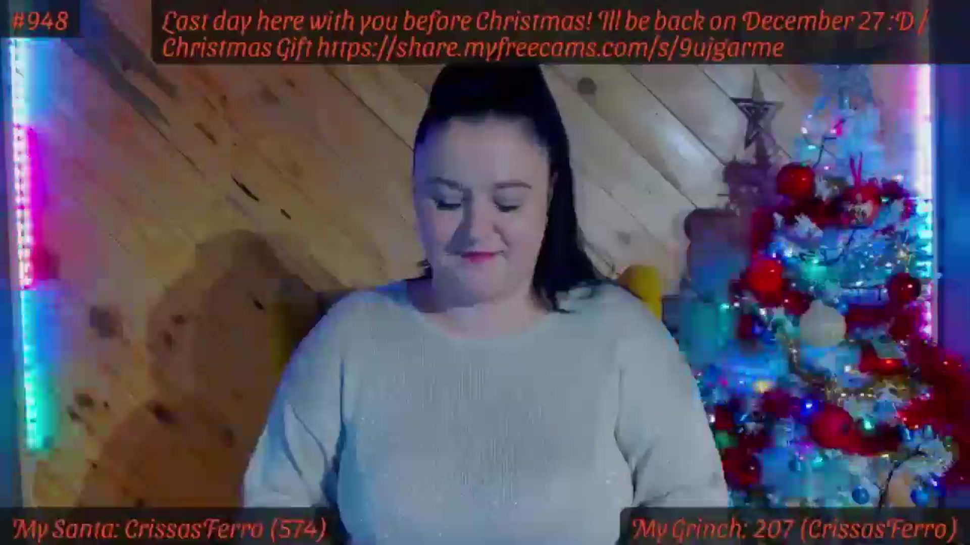 Gallery image thumbnail from SensualCrissa's myfreecams stream on, 12/23/2024, 12:23 image 5 of 20