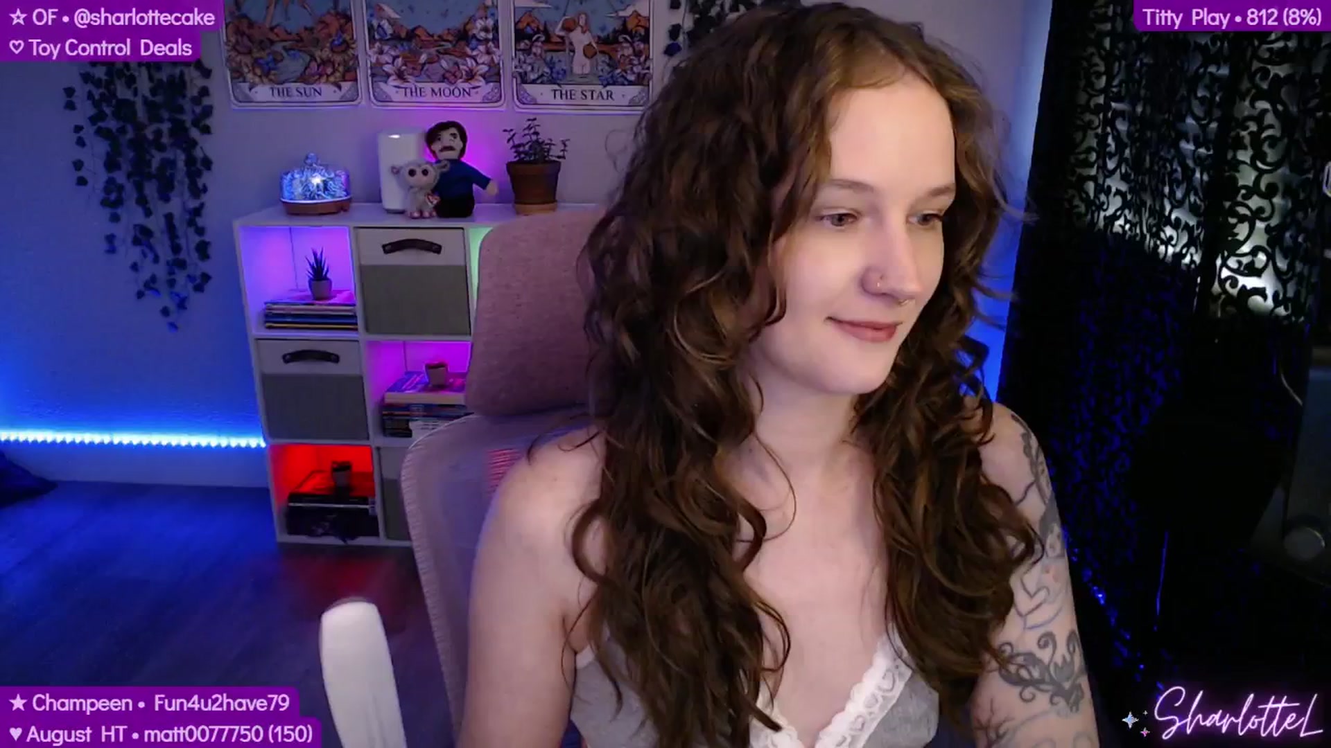 Gallery image thumbnail from SharlotteL's myfreecams stream on, 08/05/2025, 24:02 image 1 of 20