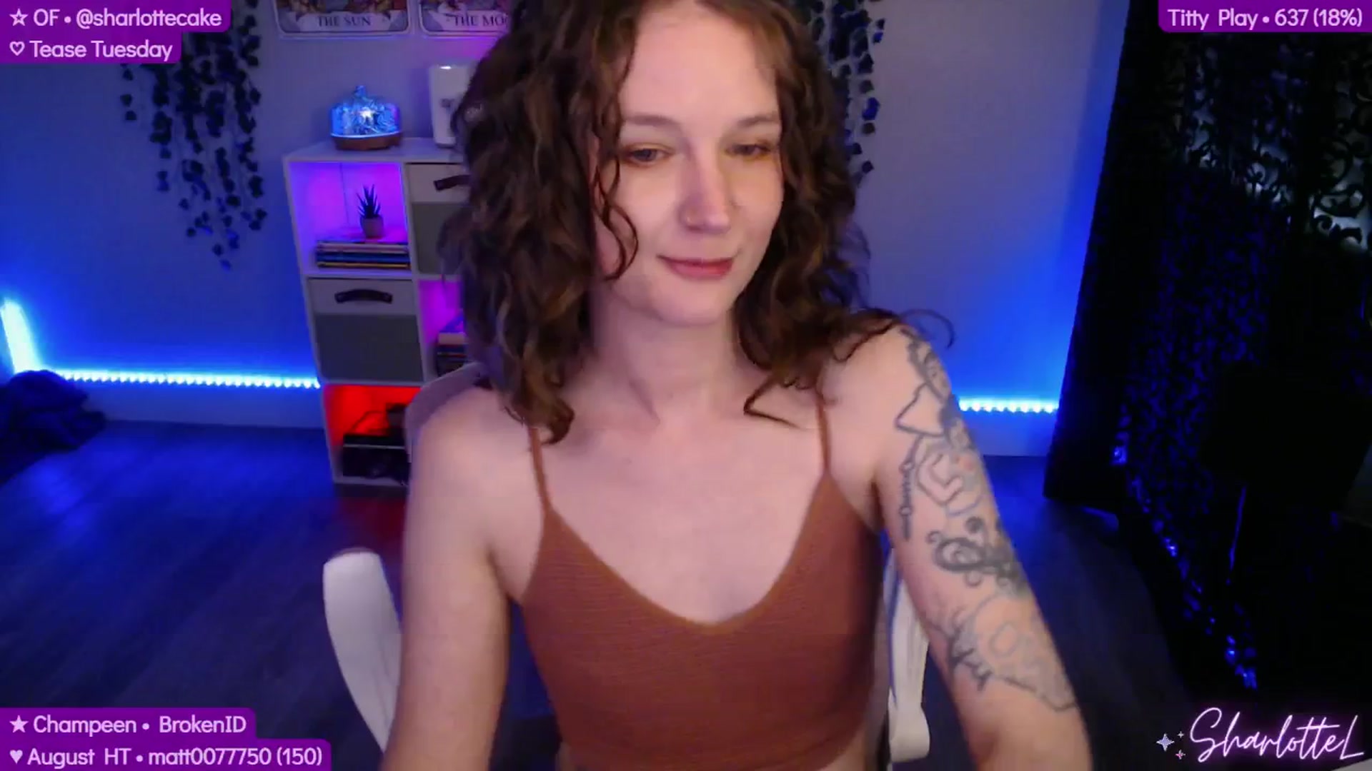 Gallery image thumbnail from SharlotteL's myfreecams stream on, 08/06/2025, 01:14 image 8 of 20