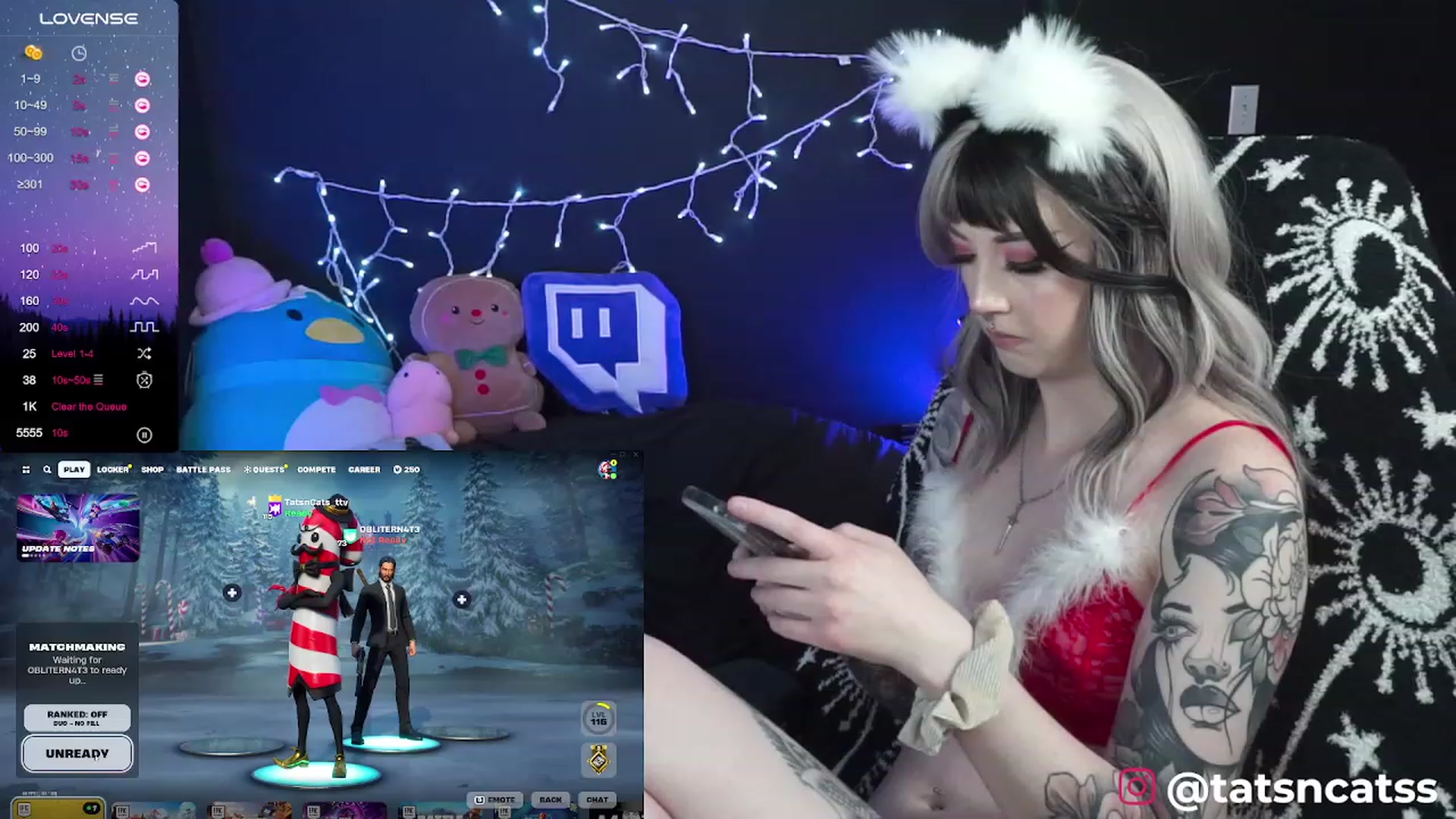 Gallery image thumbnail from Tatsncatss's myfreecams stream on, 12/24/2023, 20:18 image 4 of 20