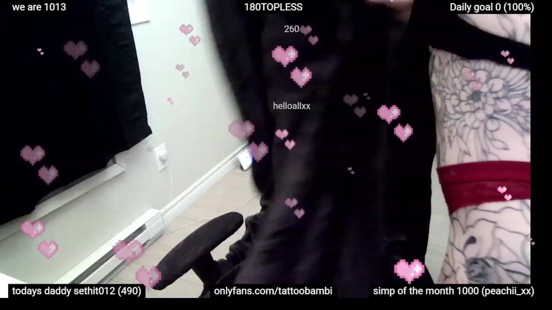 Gallery image thumbnail from Tattoobambi's myfreecams stream on, 12/21/2022, 03:40 image 1 of 20