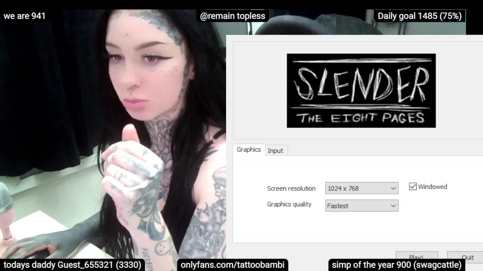 Gallery image thumbnail from Tattoobambi's myfreecams stream on, 01/05/2023, 06:14 image 5 of 20