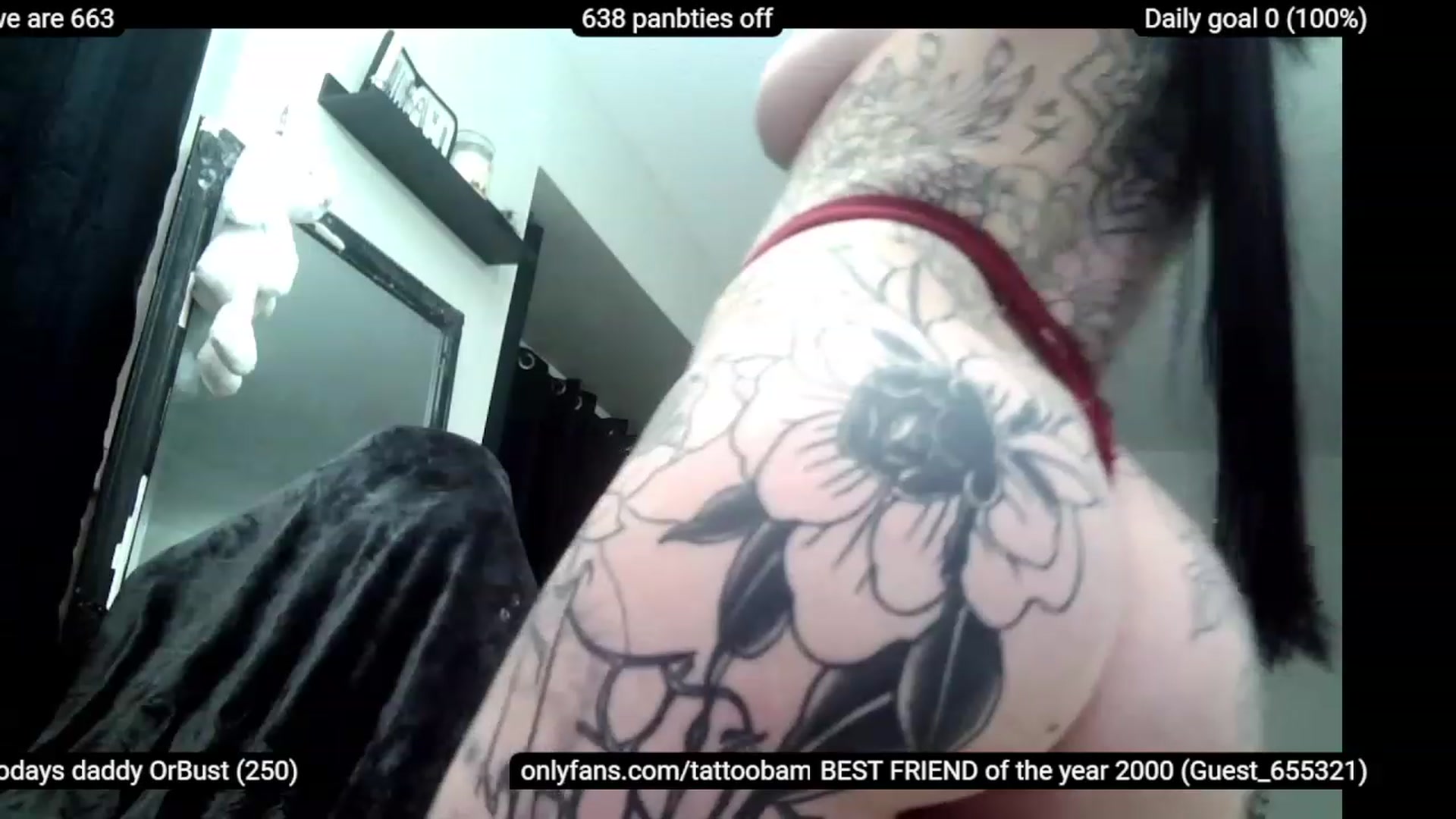 Gallery image thumbnail from Tattoobambi's myfreecams stream on, 01/08/2023, 06:39 image 3 of 20