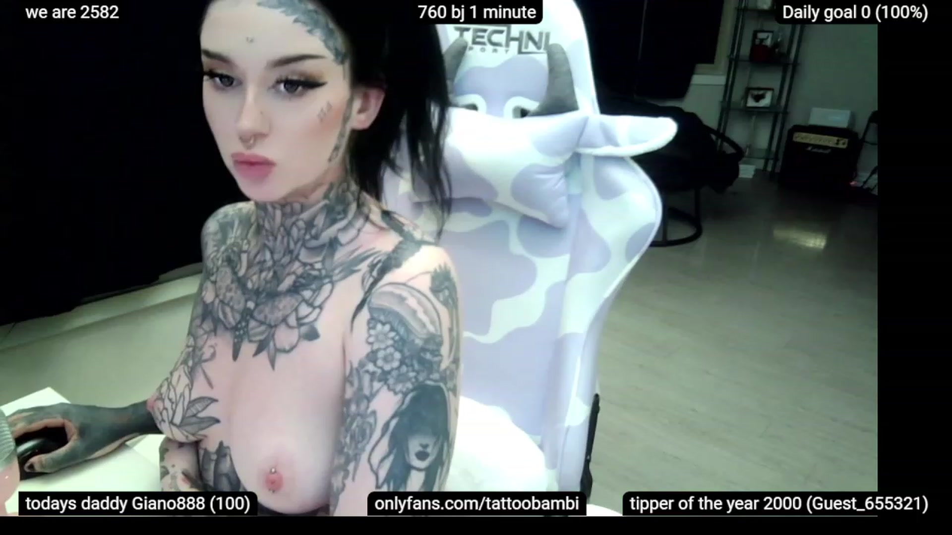 Gallery image thumbnail from Tattoobambi's myfreecams stream on, 02/02/2023, 02:28 image 12 of 20