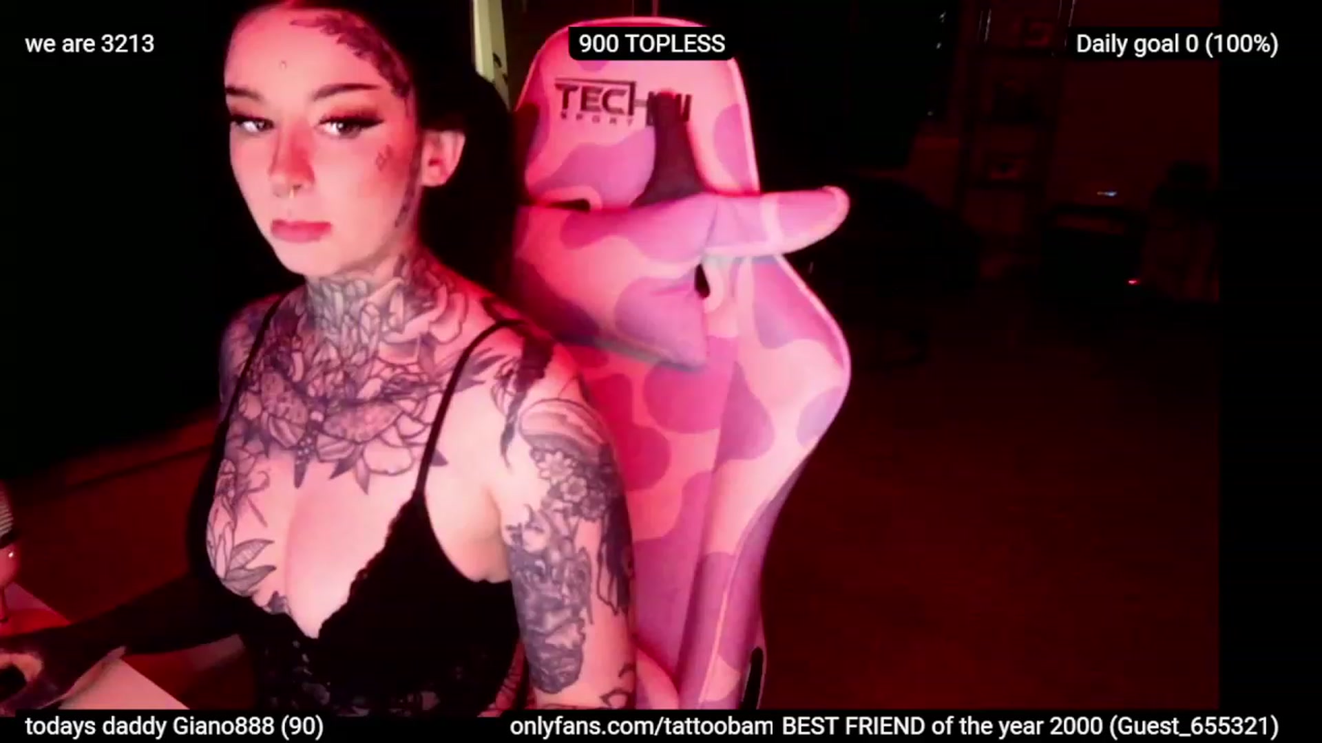 Gallery image thumbnail from Tattoobambi's myfreecams stream on, 02/02/2023, 02:28 image 4 of 20