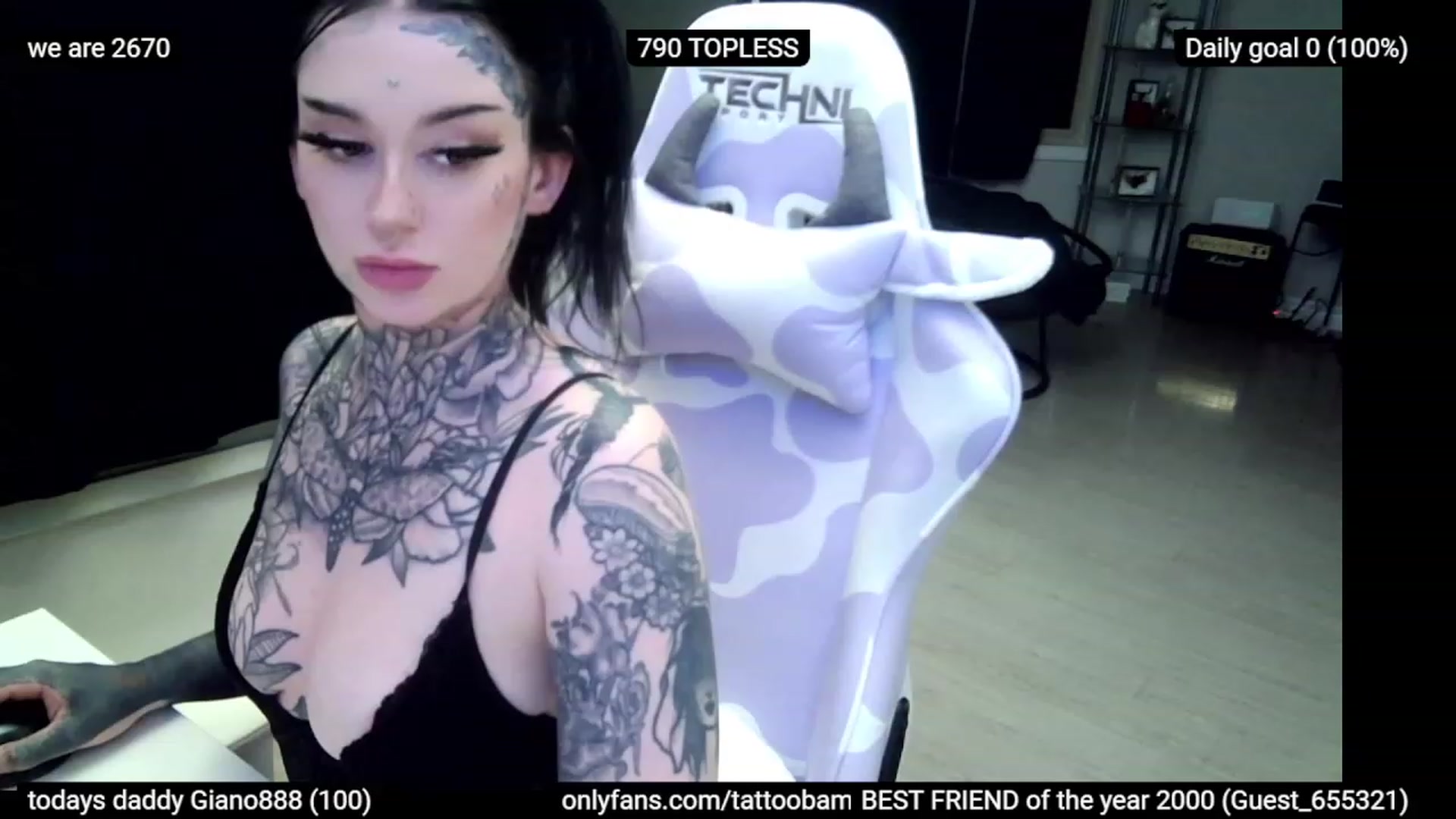 Gallery image thumbnail from Tattoobambi's myfreecams stream on, 02/02/2023, 02:28 image 10 of 20