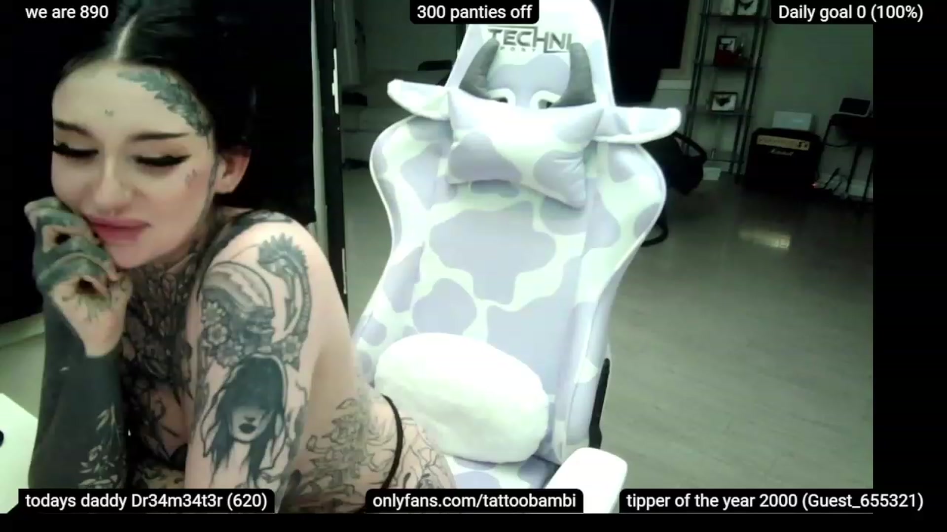 Gallery image thumbnail from Tattoobambi's myfreecams stream on, 02/02/2023, 04:24 image 8 of 20