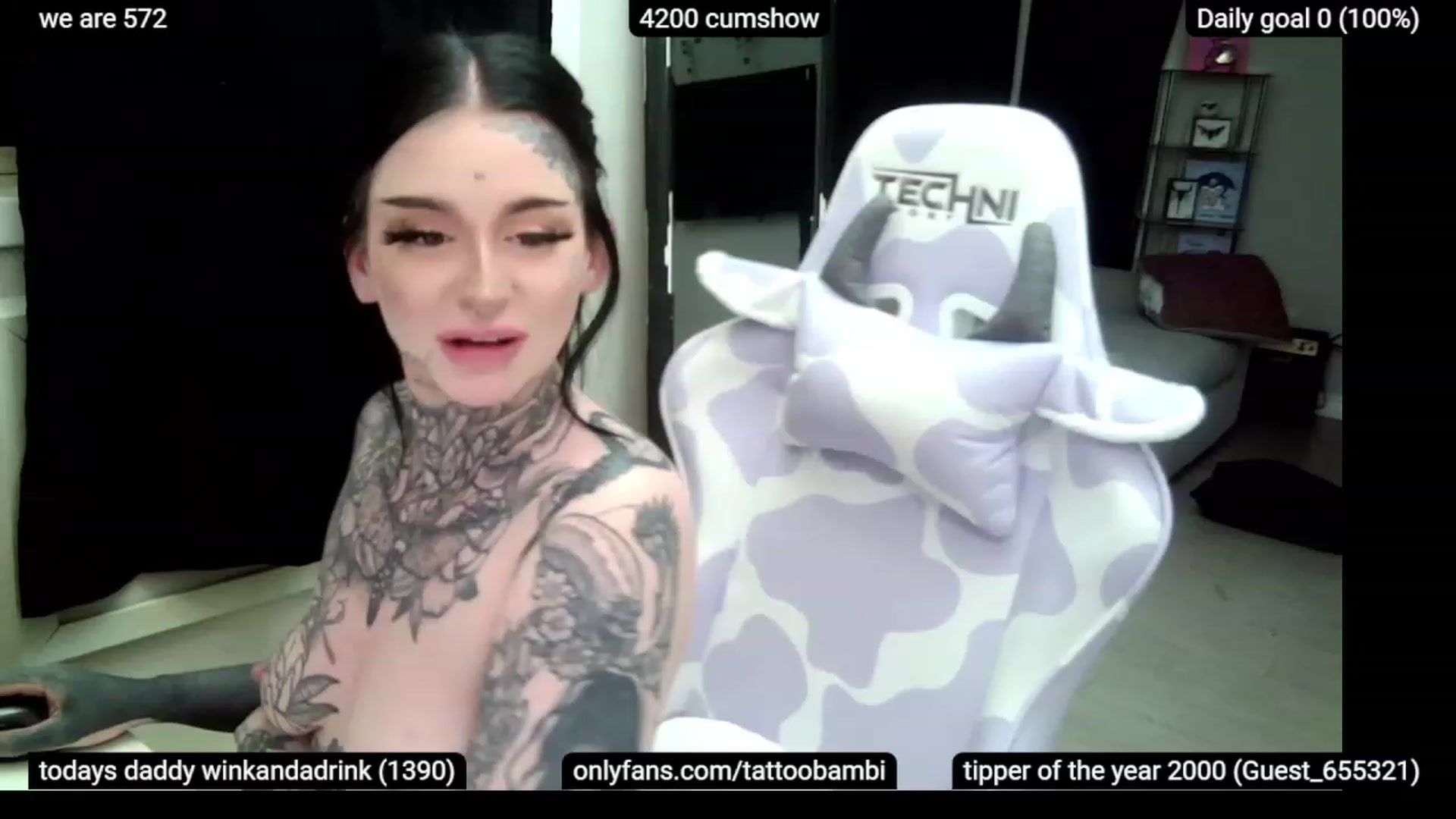 Gallery image thumbnail from Tattoobambi's myfreecams stream on, 02/04/2023, 04:39 image 20 of 20