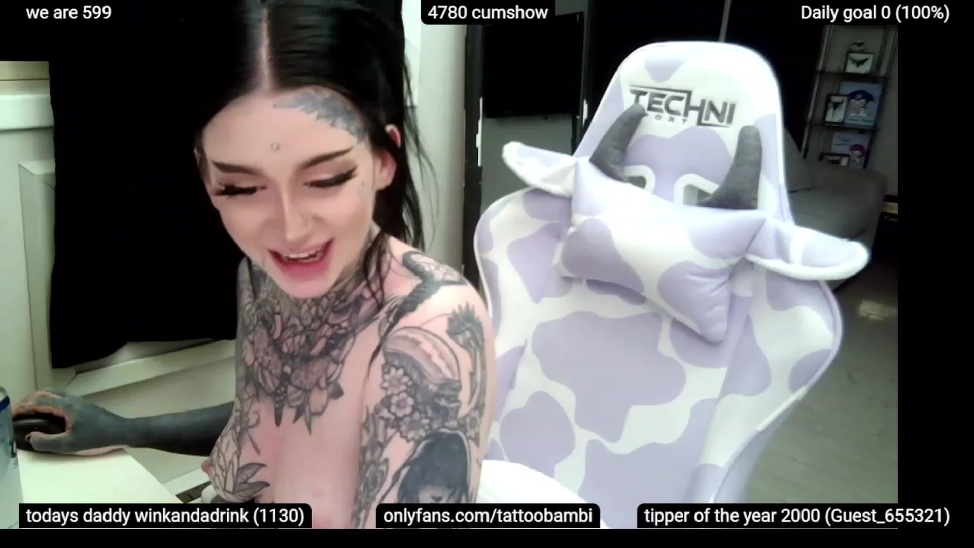 Gallery image thumbnail from Tattoobambi's myfreecams stream on, 02/04/2023, 04:39 image 18 of 20