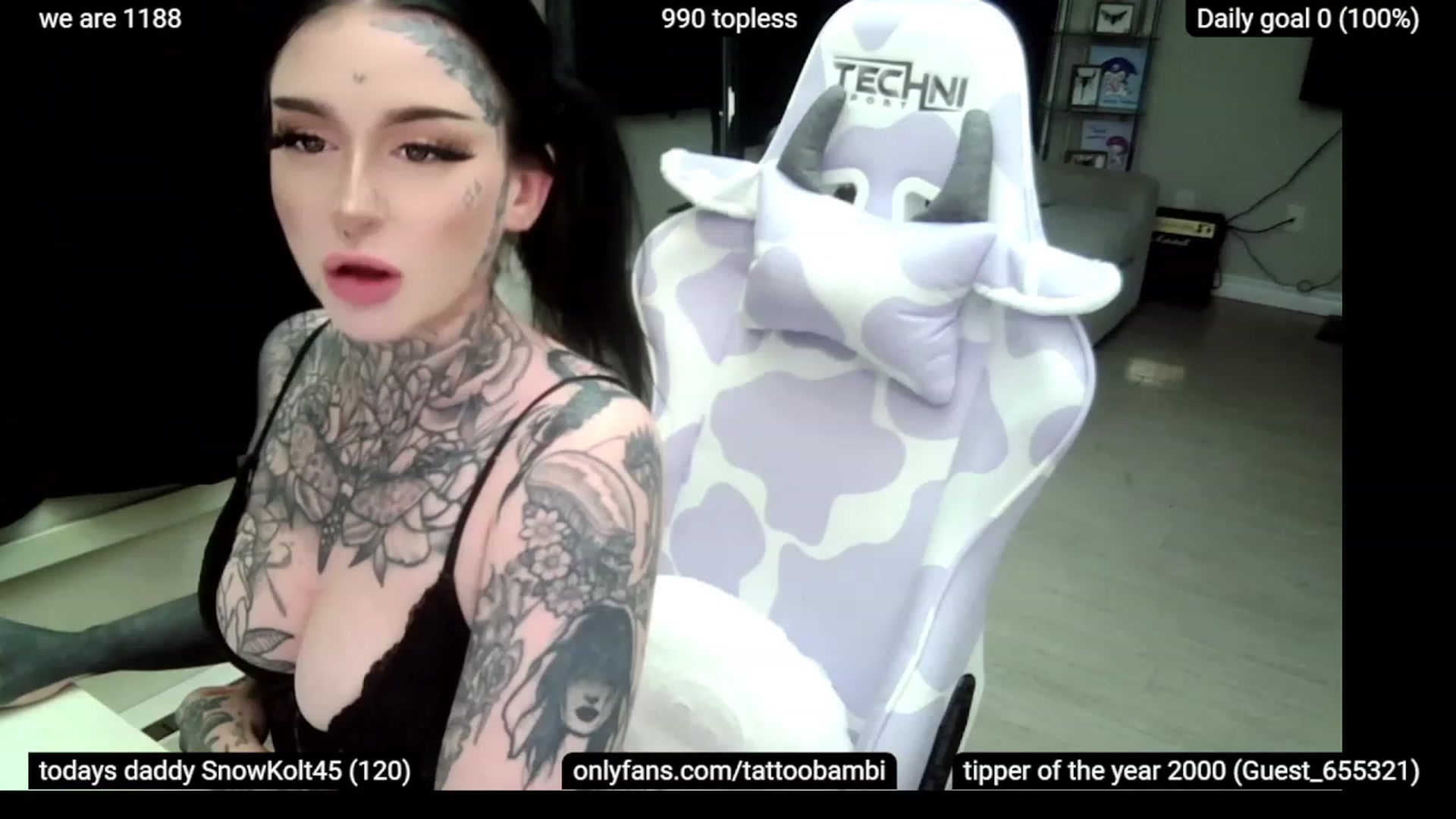 Gallery image thumbnail from Tattoobambi's myfreecams stream on, 02/04/2023, 04:39 image 5 of 20