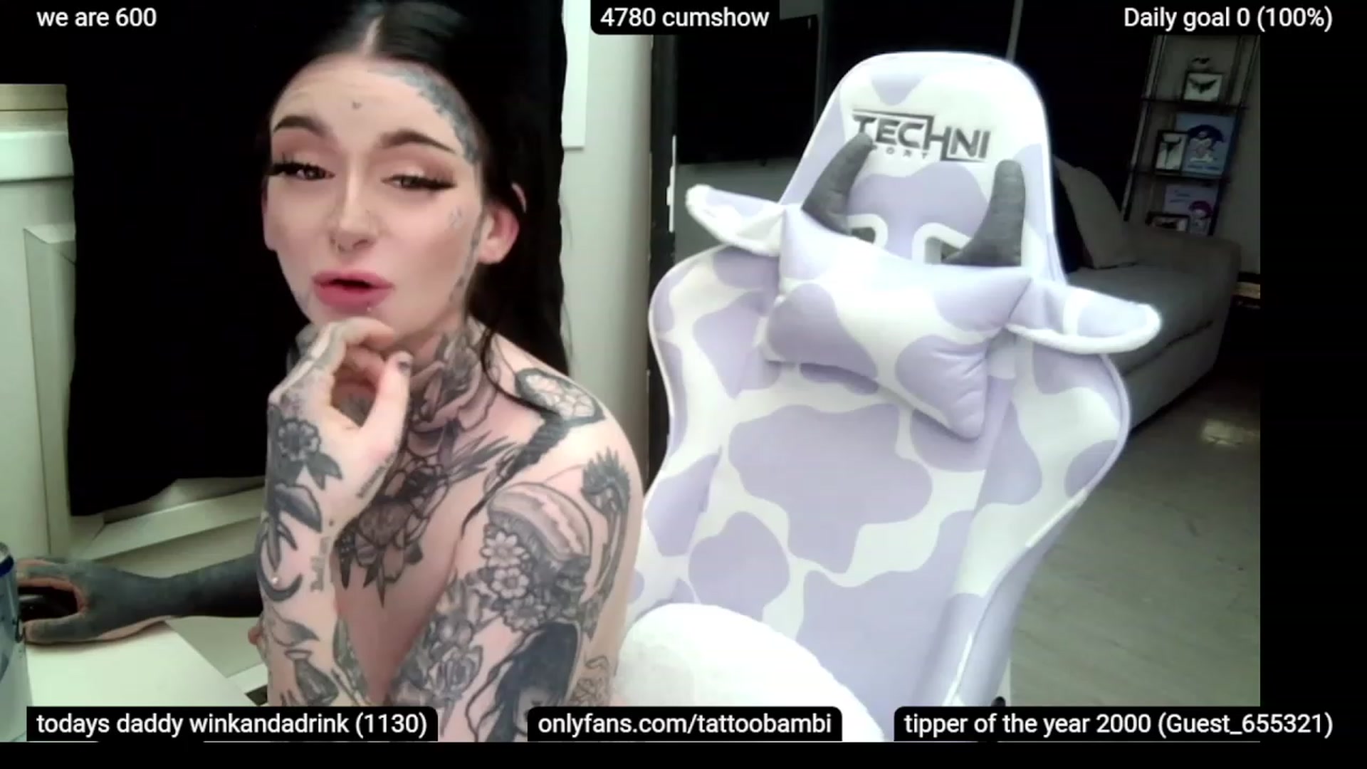 Gallery image thumbnail from Tattoobambi's myfreecams stream on, 02/04/2023, 04:39 image 19 of 20