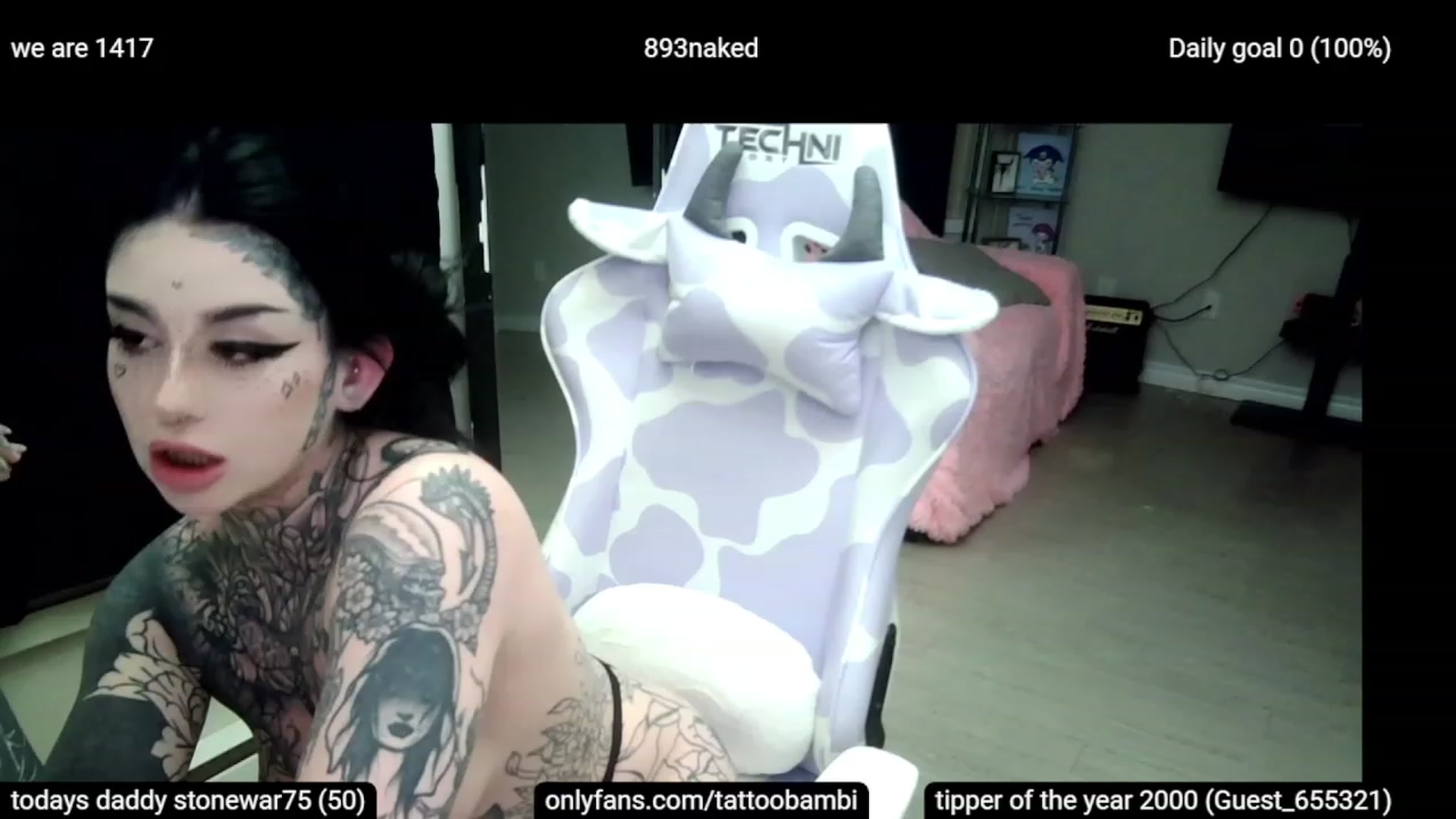 Gallery image thumbnail from Tattoobambi's myfreecams stream on, 02/23/2023, 04:45 image 7 of 20