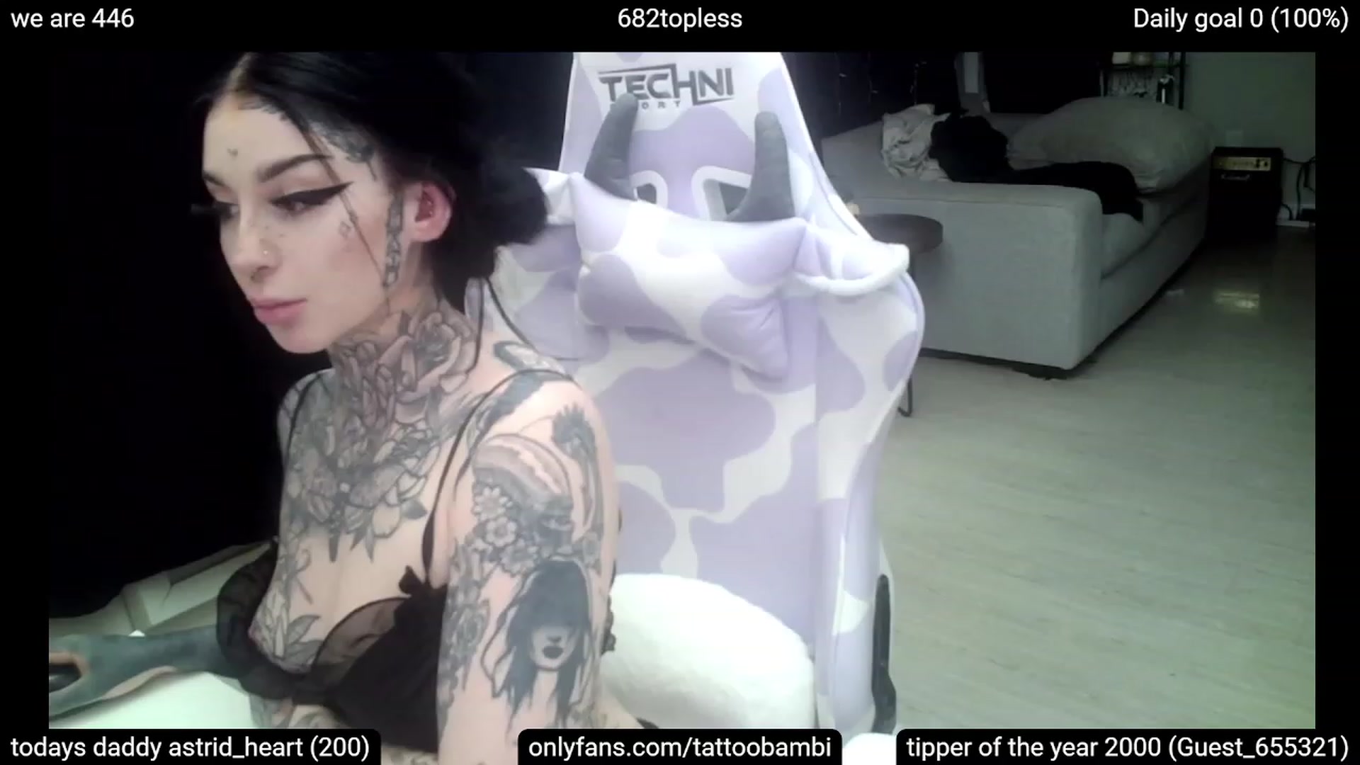 Gallery image thumbnail from Tattoobambi's myfreecams stream on, 03/05/2023, 02:49 image 12 of 20