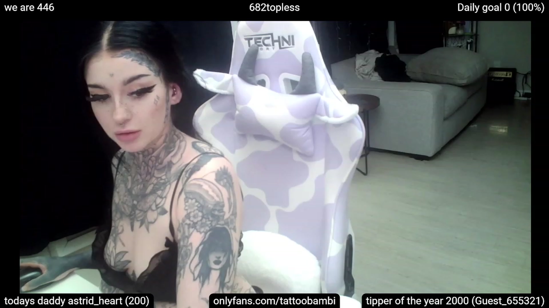 Gallery image thumbnail from Tattoobambi's myfreecams stream on, 03/05/2023, 02:49 image 9 of 20