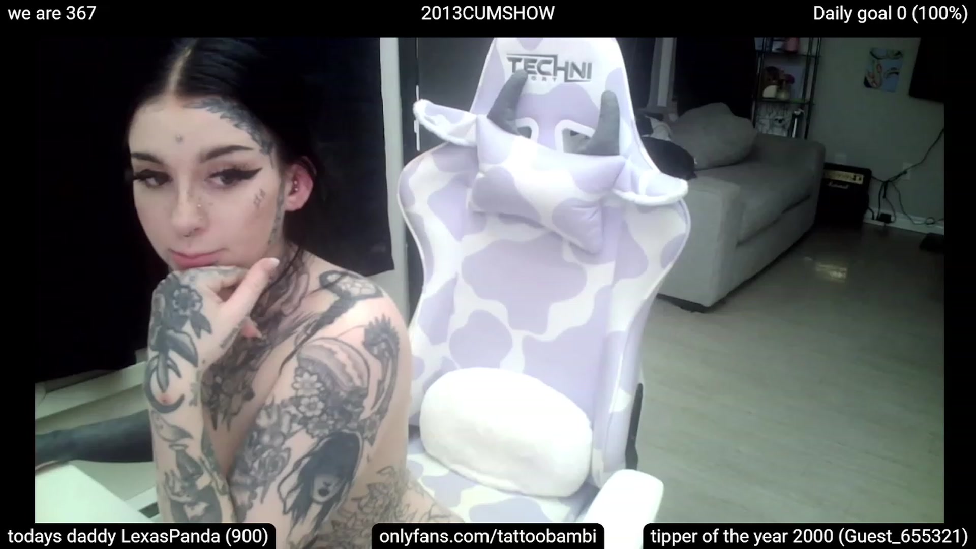 Gallery image thumbnail from Tattoobambi's myfreecams stream on, 03/05/2023, 06:01 image 17 of 20