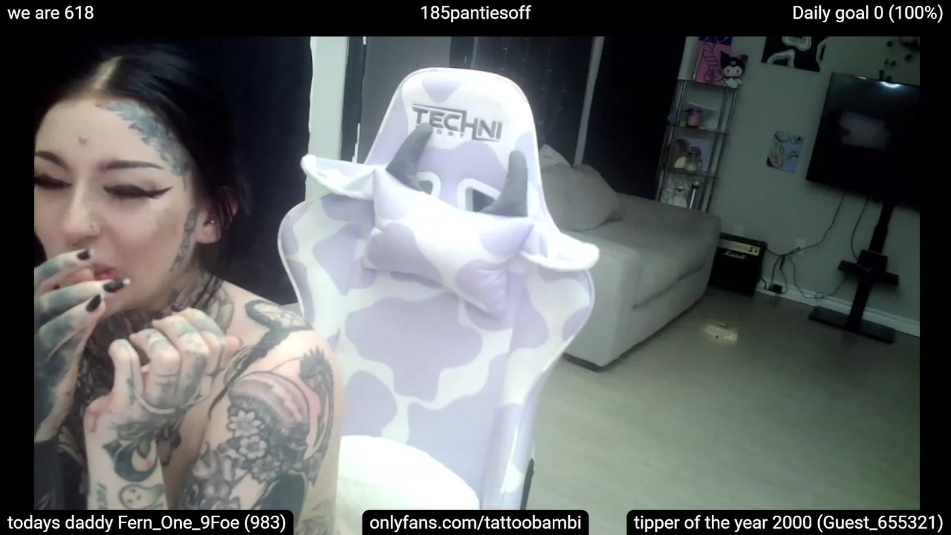 Gallery image thumbnail from Tattoobambi's myfreecams stream on, 03/08/2023, 05:15 image 16 of 20
