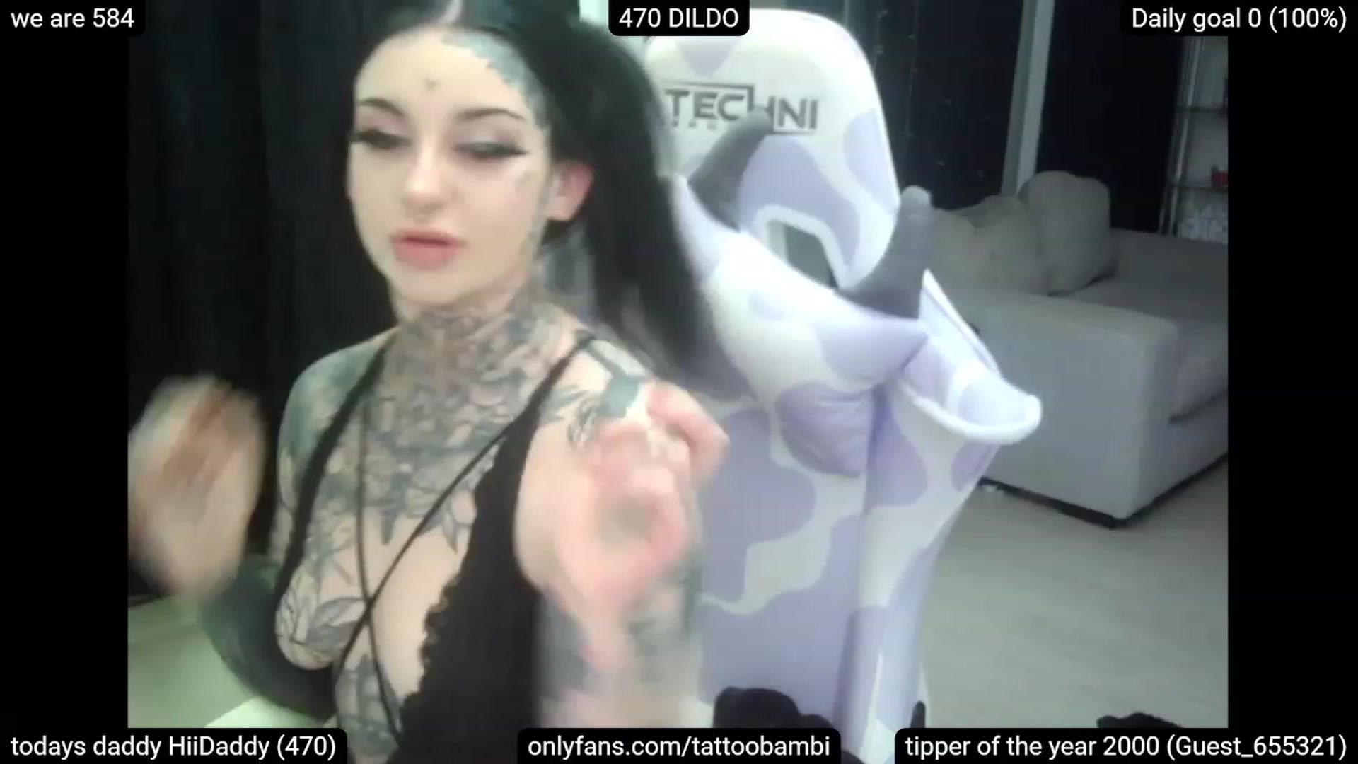 Gallery image thumbnail from Tattoobambi's myfreecams stream on, 03/19/2023, 05:03 image 1 of 20