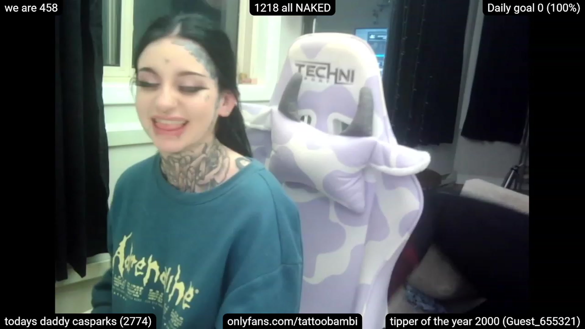 Gallery image thumbnail from Tattoobambi's myfreecams stream on, 03/19/2023, 07:29 image 5 of 20
