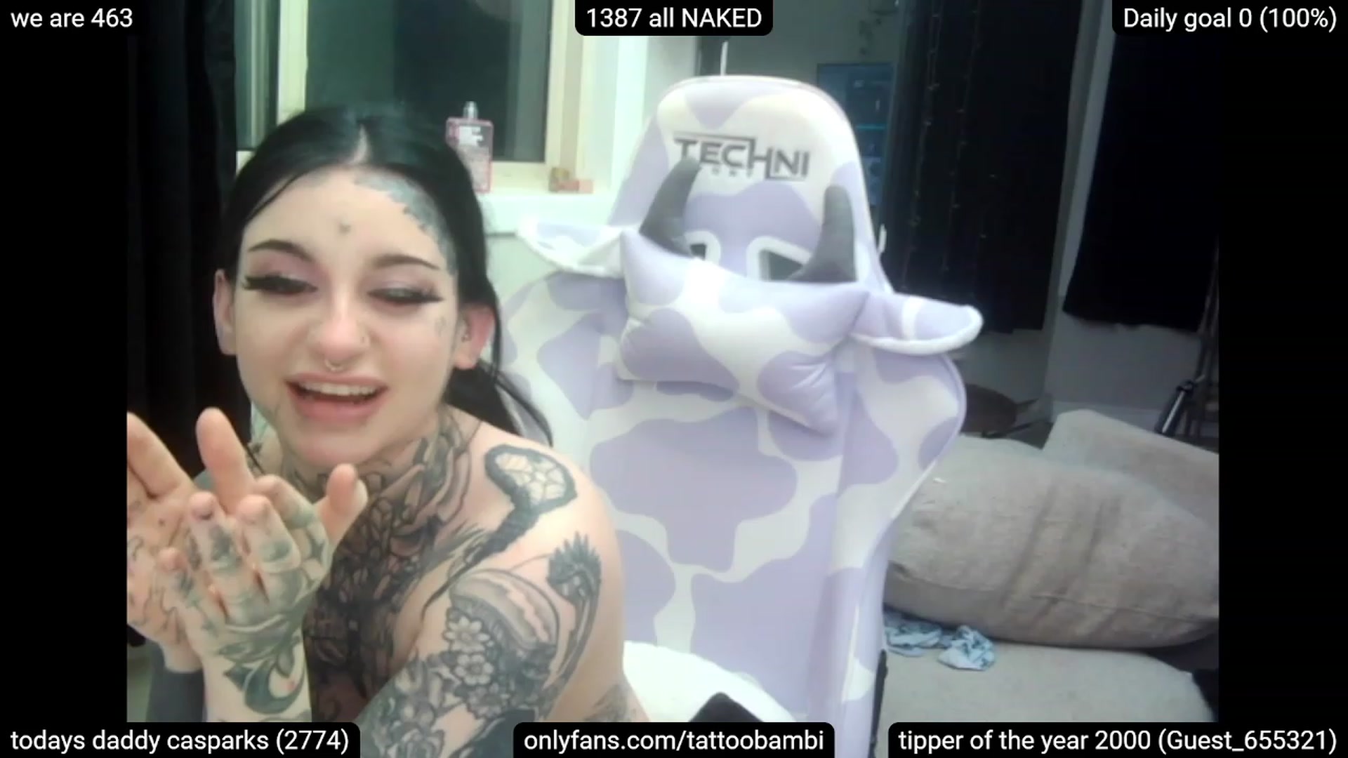 Gallery image thumbnail from Tattoobambi's myfreecams stream on, 03/19/2023, 07:29 image 4 of 20