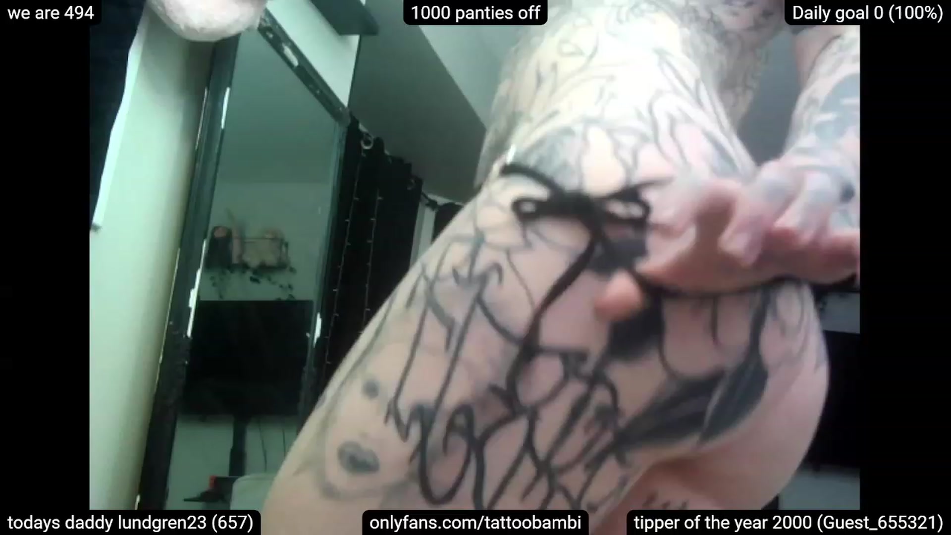 Gallery image thumbnail from Tattoobambi's myfreecams stream on, 03/22/2023, 02:30 image 15 of 20