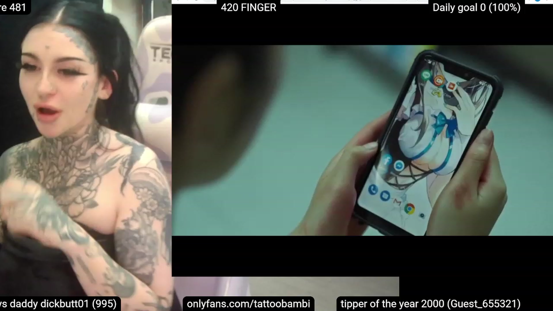 Gallery image thumbnail from Tattoobambi's myfreecams stream on, 03/22/2023, 06:22 image 16 of 20