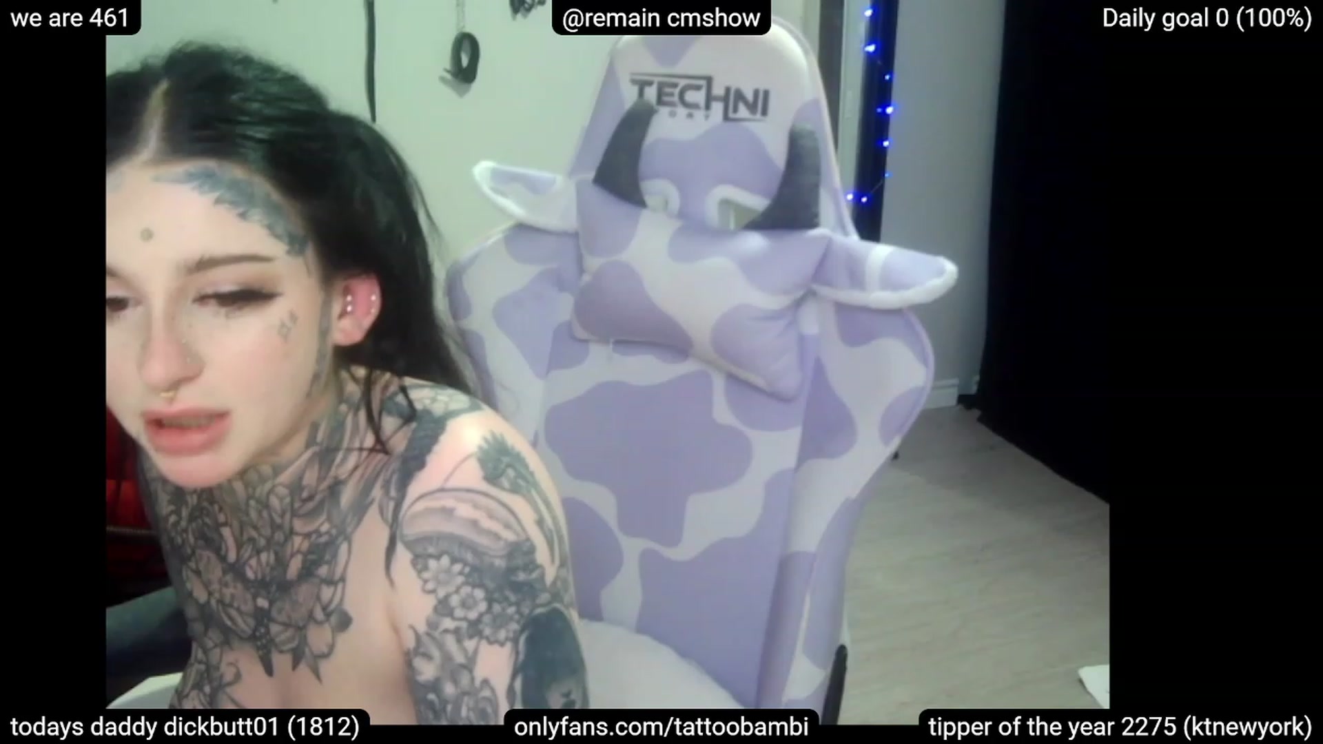 Gallery image thumbnail from Tattoobambi's myfreecams stream on, 04/01/2023, 06:48 image 5 of 20
