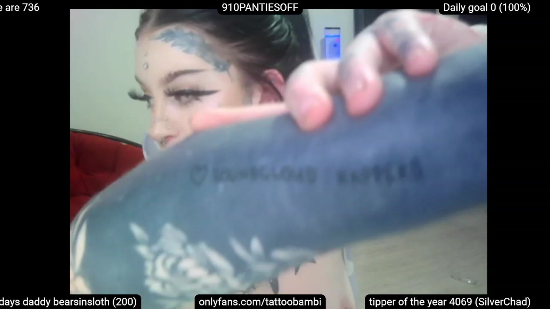 Gallery image thumbnail from Tattoobambi's myfreecams stream on, 04/14/2023, 06:30 image 9 of 20