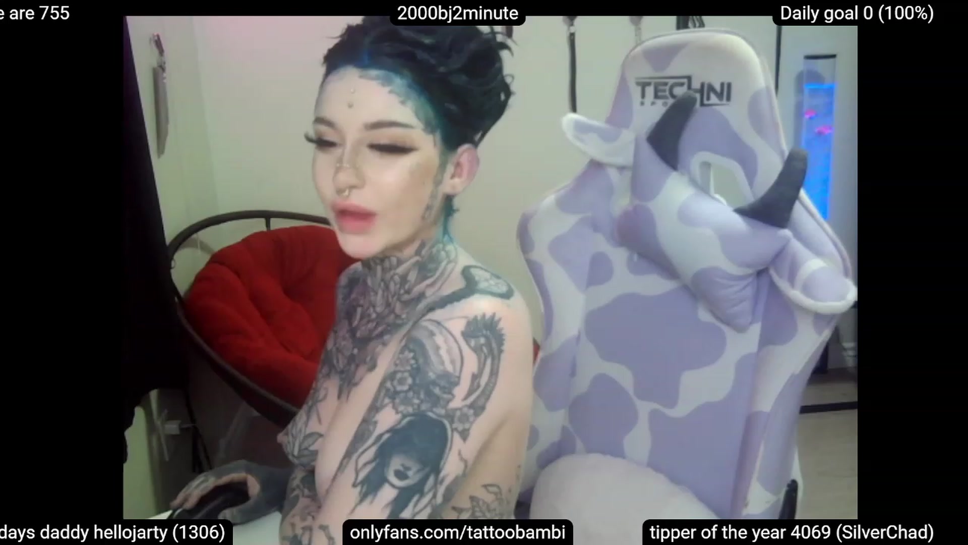 Gallery image thumbnail from Tattoobambi's myfreecams stream on, 04/27/2023, 05:36 image 14 of 20