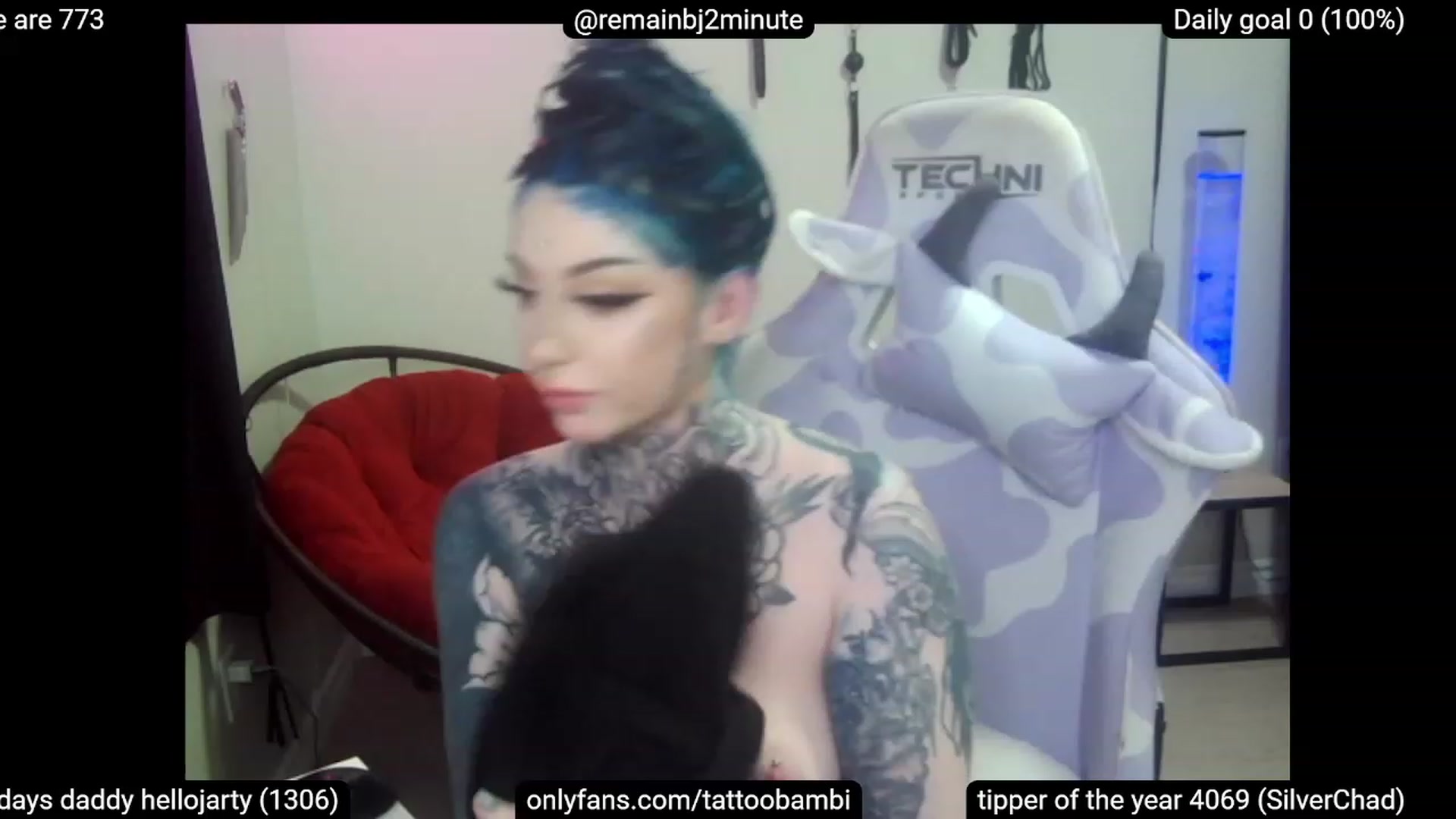 Gallery image thumbnail from Tattoobambi's myfreecams stream on, 04/27/2023, 05:36 image 8 of 20