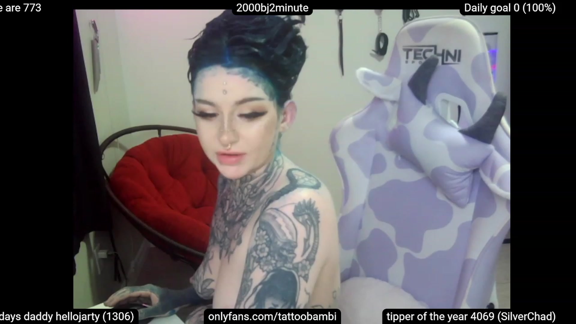 Gallery image thumbnail from Tattoobambi's myfreecams stream on, 04/27/2023, 05:36 image 13 of 20