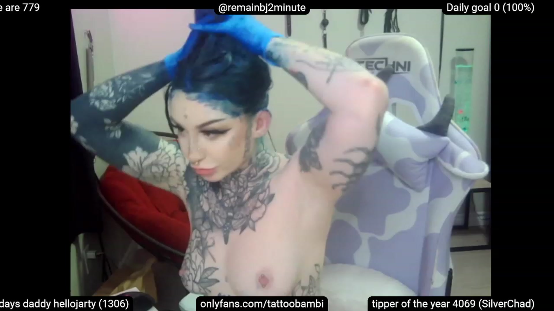 Gallery image thumbnail from Tattoobambi's myfreecams stream on, 04/27/2023, 05:36 image 4 of 20