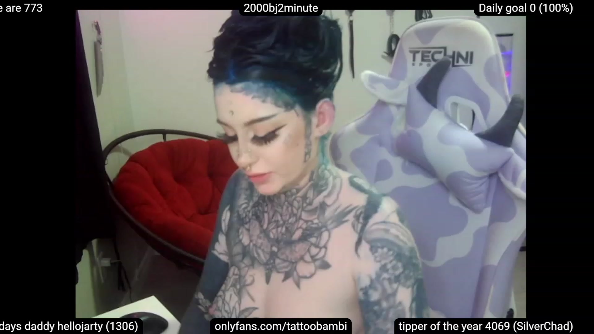 Gallery image thumbnail from Tattoobambi's myfreecams stream on, 04/27/2023, 05:36 image 12 of 20
