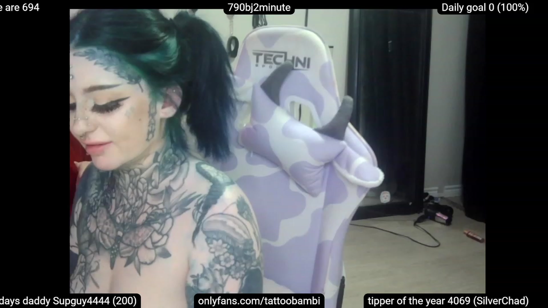 Gallery image thumbnail from Tattoobambi's myfreecams stream on, 04/27/2023, 09:04 image 3 of 20