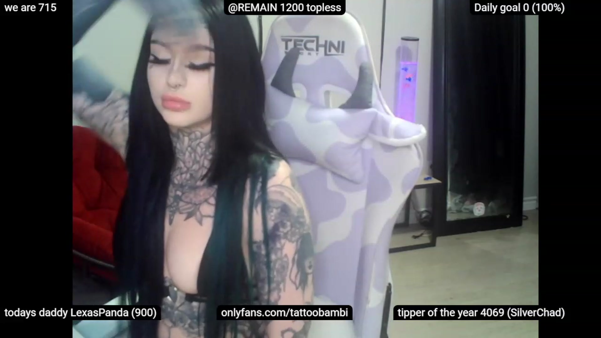 Gallery image thumbnail from Tattoobambi's myfreecams stream on, 05/08/2023, 05:24 image 6 of 20
