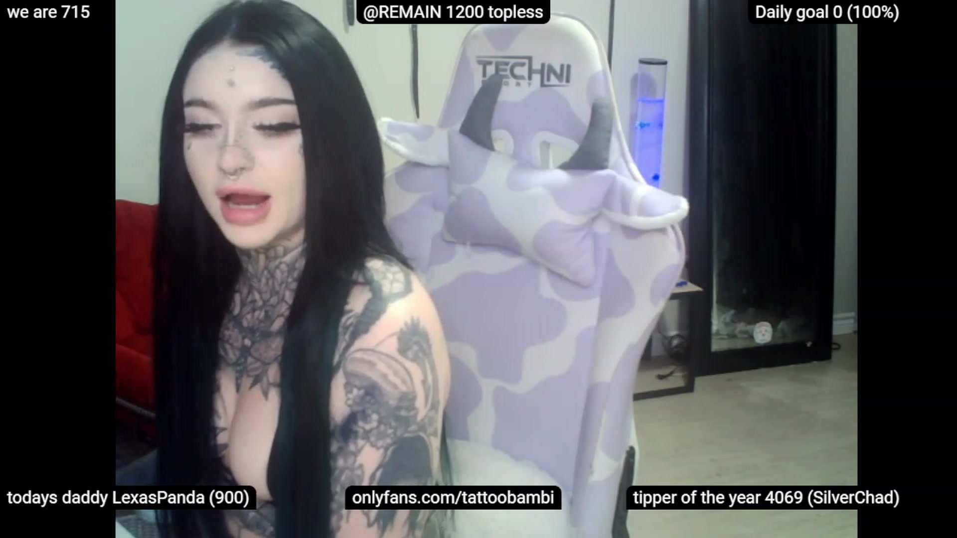 Gallery image thumbnail from Tattoobambi's myfreecams stream on, 05/08/2023, 05:24 image 4 of 20