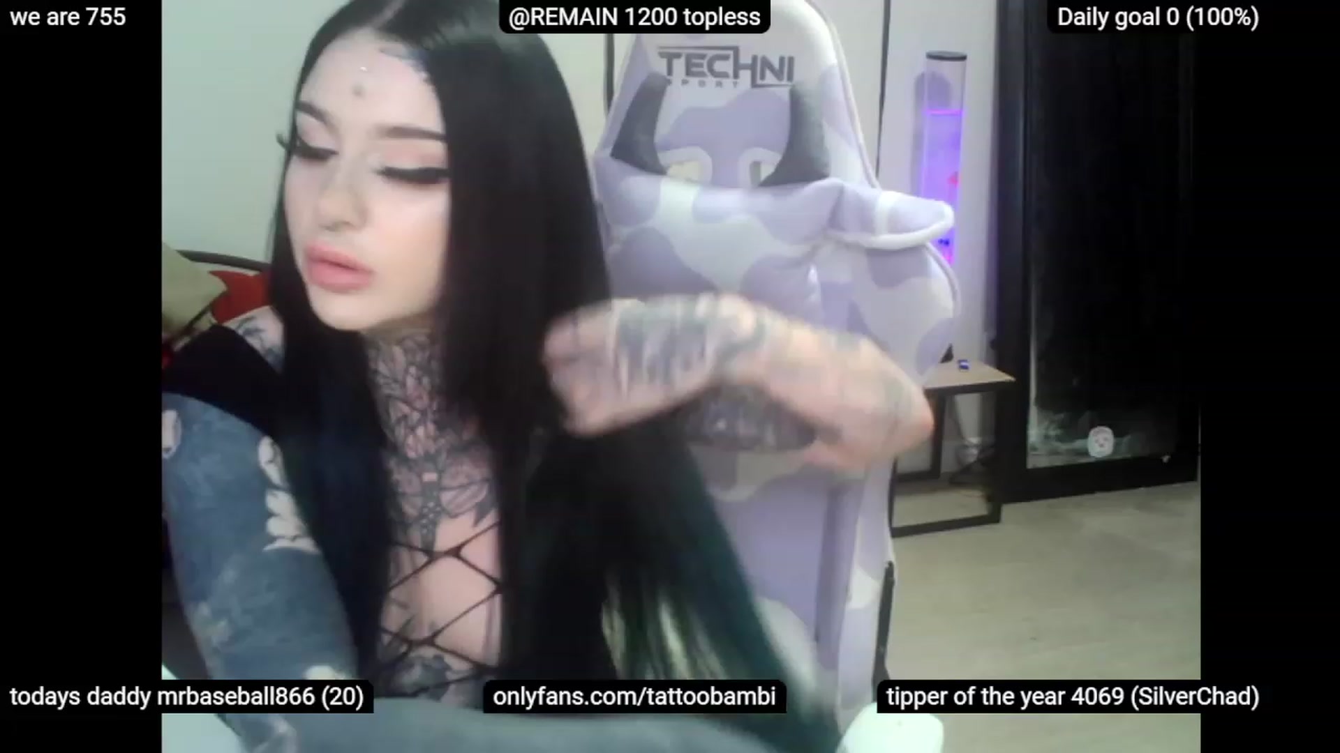 Gallery image thumbnail from Tattoobambi's myfreecams stream on, 05/09/2023, 03:18 image 16 of 20