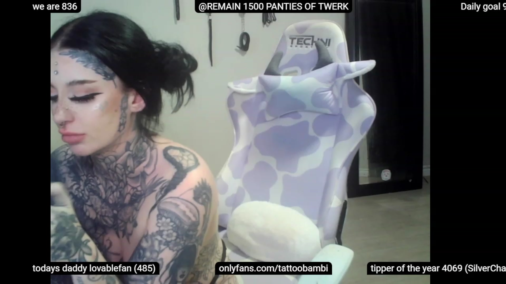 Gallery image thumbnail from Tattoobambi's myfreecams stream on, 05/23/2023, 24:45 image 7 of 20