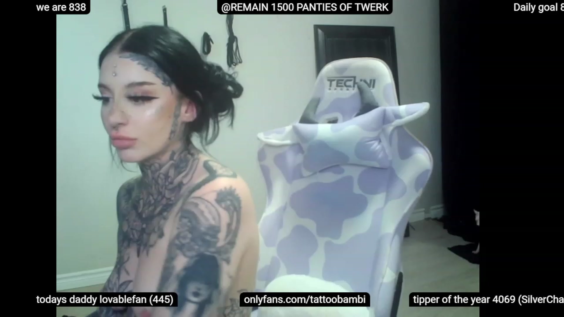 Gallery image thumbnail from Tattoobambi's myfreecams stream on, 05/23/2023, 01:00 image 8 of 20