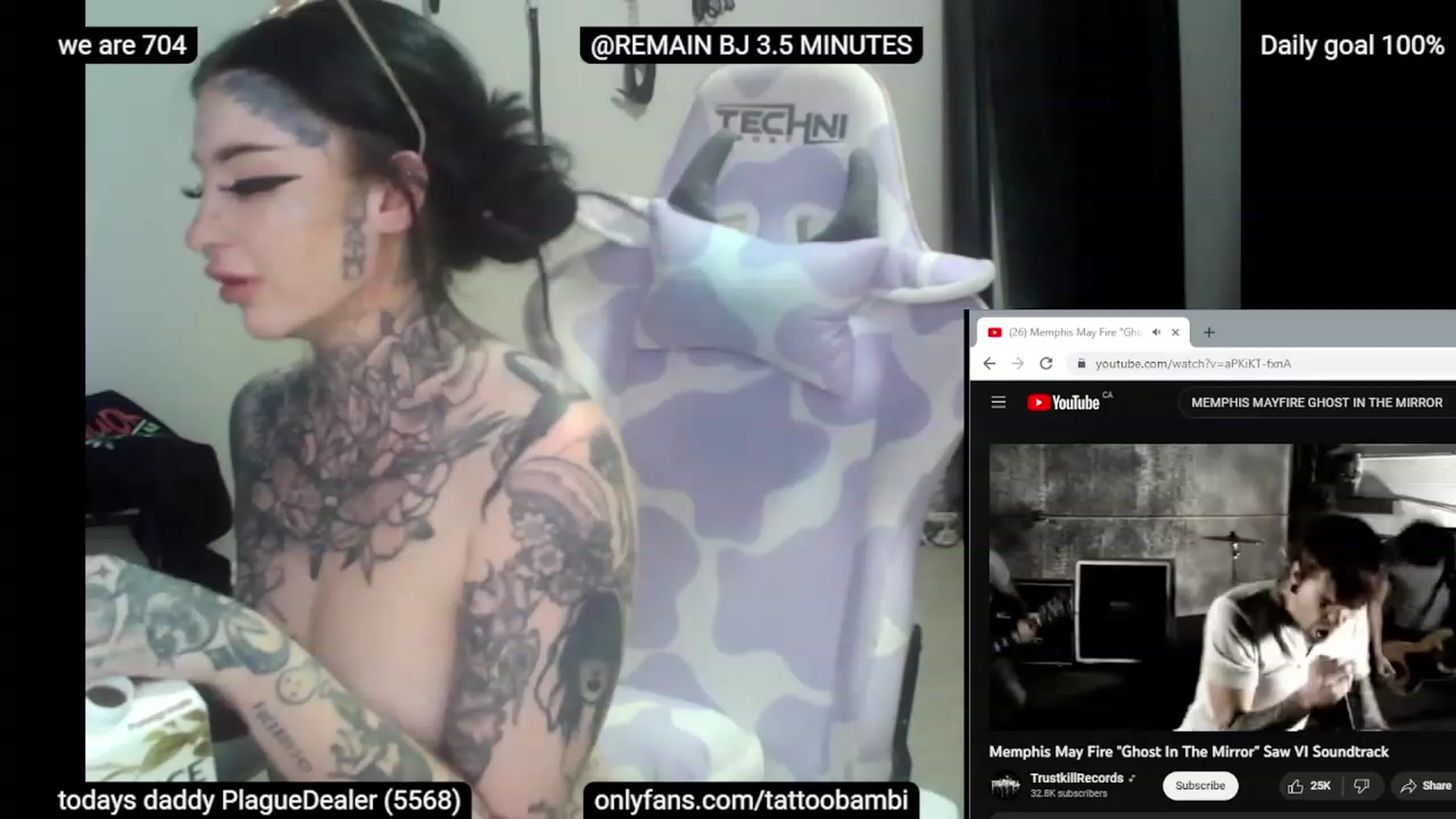Gallery image thumbnail from Tattoobambi's myfreecams stream on, 05/27/2023, 03:47 image 20 of 20