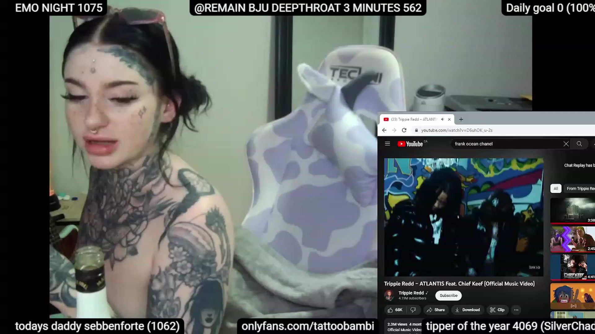 Gallery image thumbnail from Tattoobambi's myfreecams stream on, 06/10/2023, 03:35 image 5 of 20