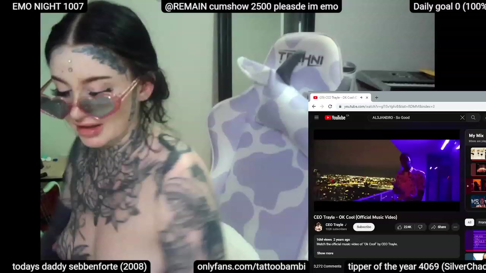 Gallery image thumbnail from Tattoobambi's myfreecams stream on, 06/10/2023, 05:03 image 14 of 20