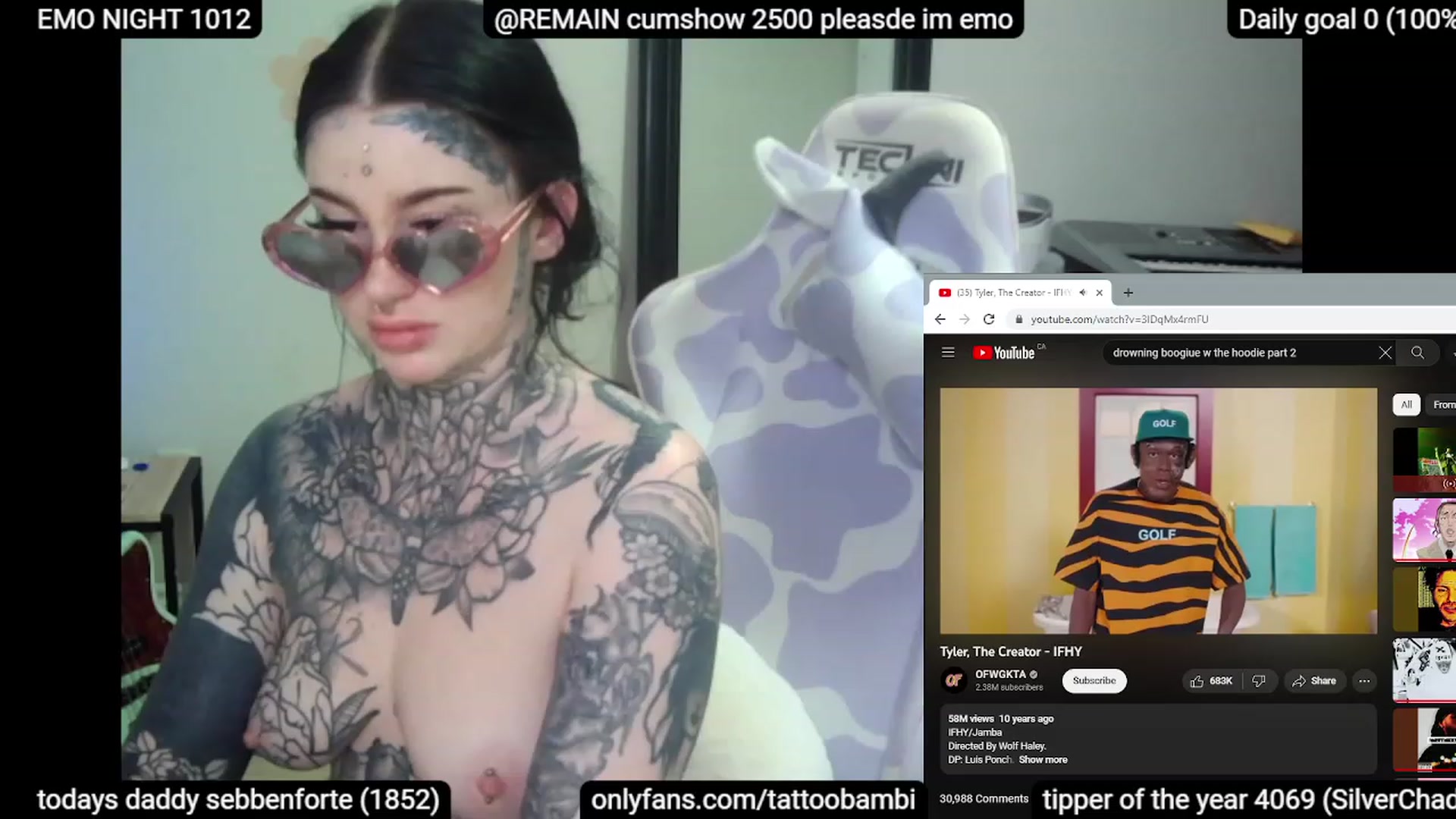 Gallery image thumbnail from Tattoobambi's myfreecams stream on, 06/10/2023, 05:03 image 3 of 20