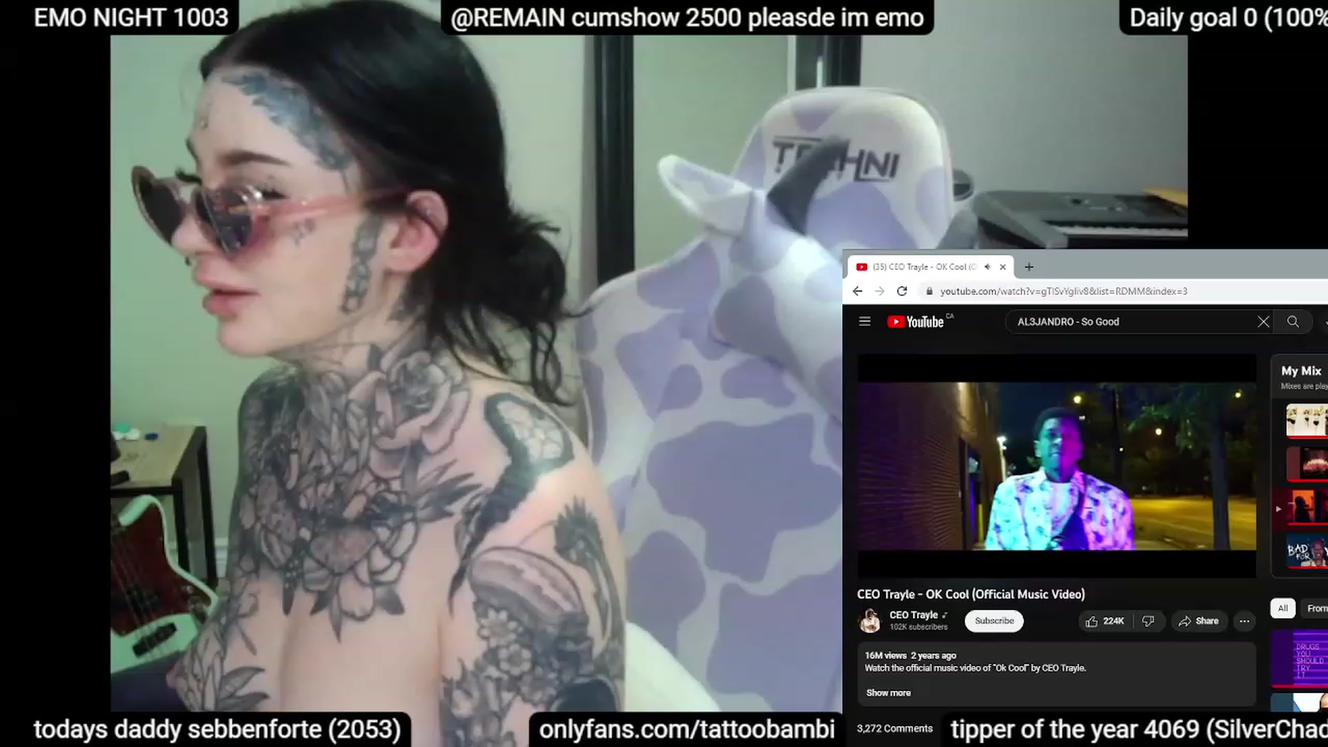 Gallery image thumbnail from Tattoobambi's myfreecams stream on, 06/10/2023, 05:03 image 15 of 20