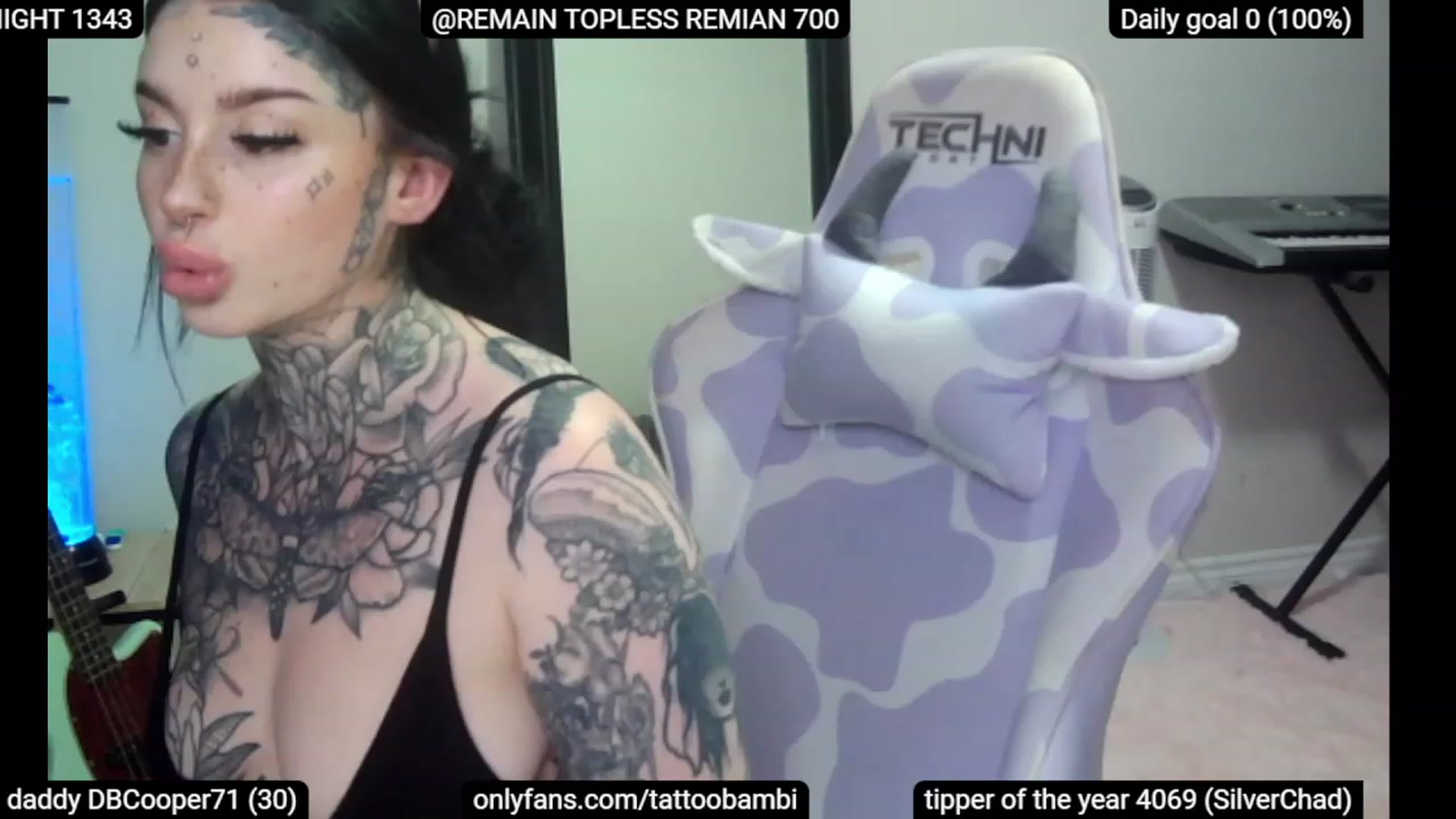 Gallery image thumbnail from Tattoobambi's myfreecams stream on, 06/16/2023, 03:26 image 10 of 20