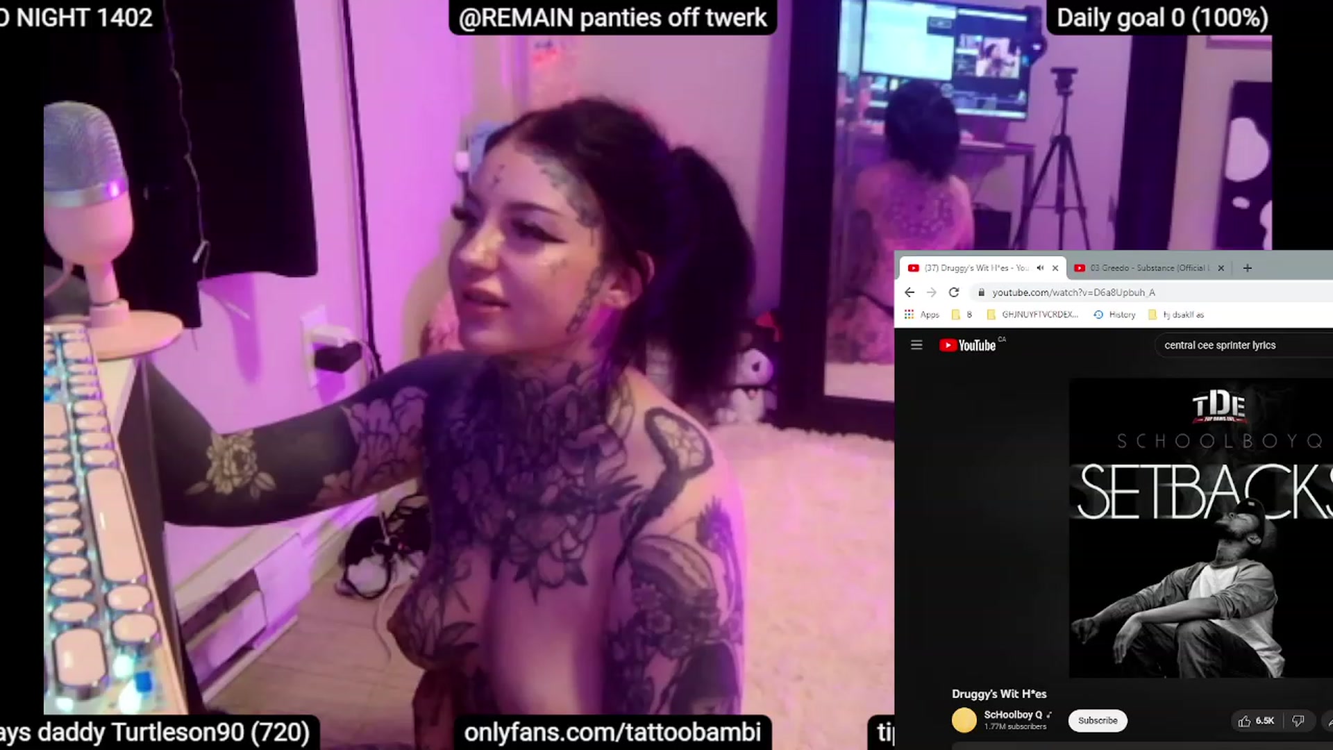 Gallery image thumbnail from Tattoobambi's myfreecams stream on, 06/17/2023, 03:36 image 13 of 20