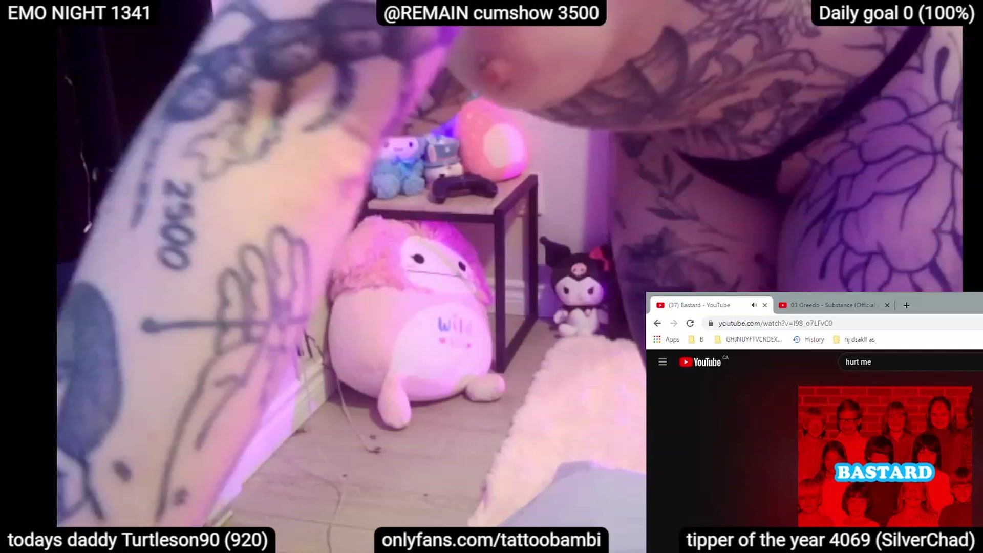 Gallery image thumbnail from Tattoobambi's myfreecams stream on, 06/17/2023, 05:02 image 7 of 20
